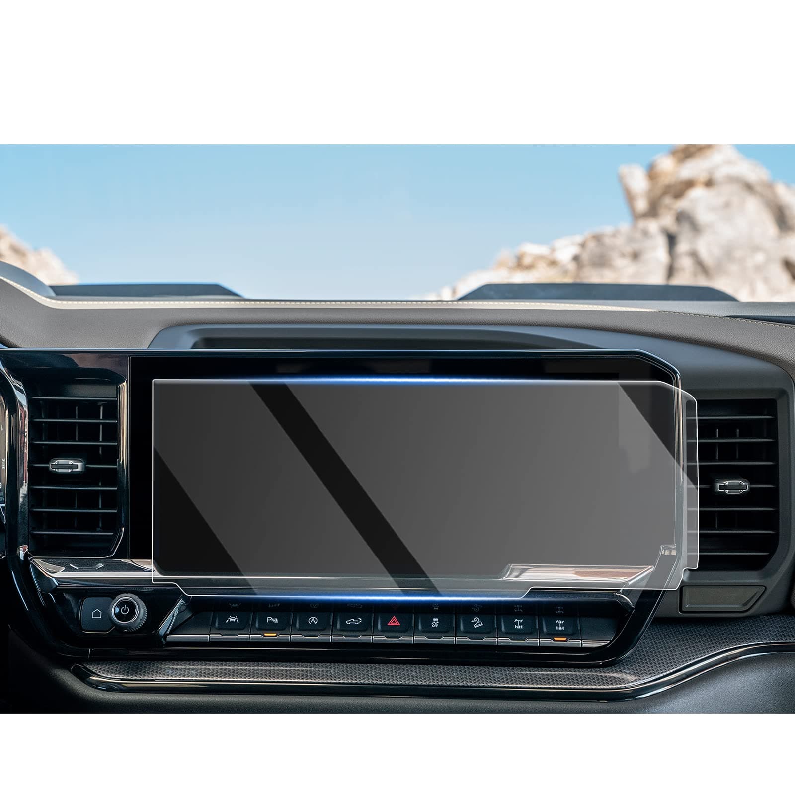 CDEFG for 2022-2025 2026 GMC Sierra/Silverado 1500 Sierra 2500HD 3500HD 13.4” Screen Protector Truck Accessories Touch Screen Protector, Tempered Glass