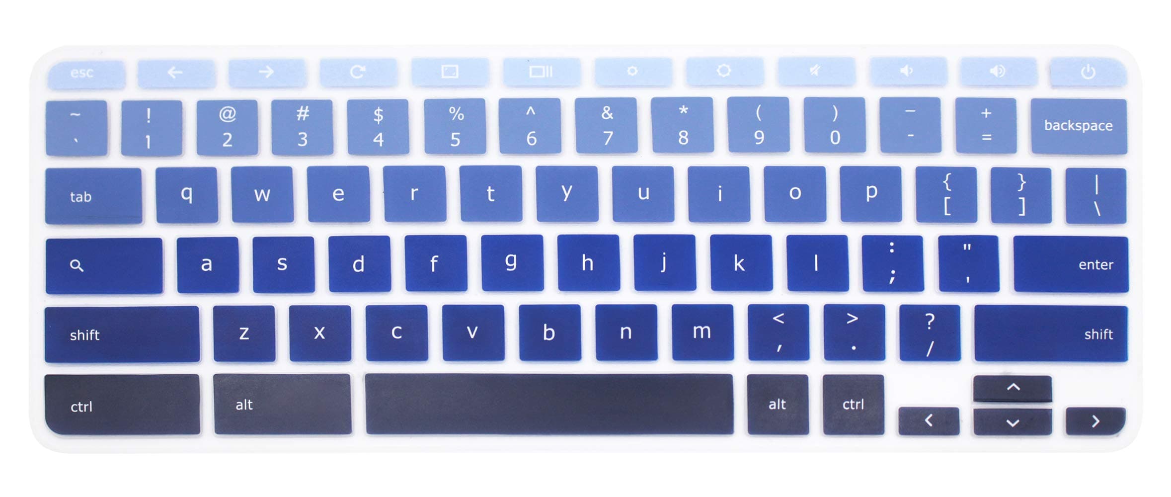 Silicone Keyboard Cover for 2017/2018 Acer Chromebook R11 CB3-131 CB3-132 CB5-132T, Acer Chromebook R 13 CB5-312T, Acer Chromebook 15 CB3-531 CB3-532 CB5-571, Acer Chromebook 14 CP5-471 (Blue Ombre)