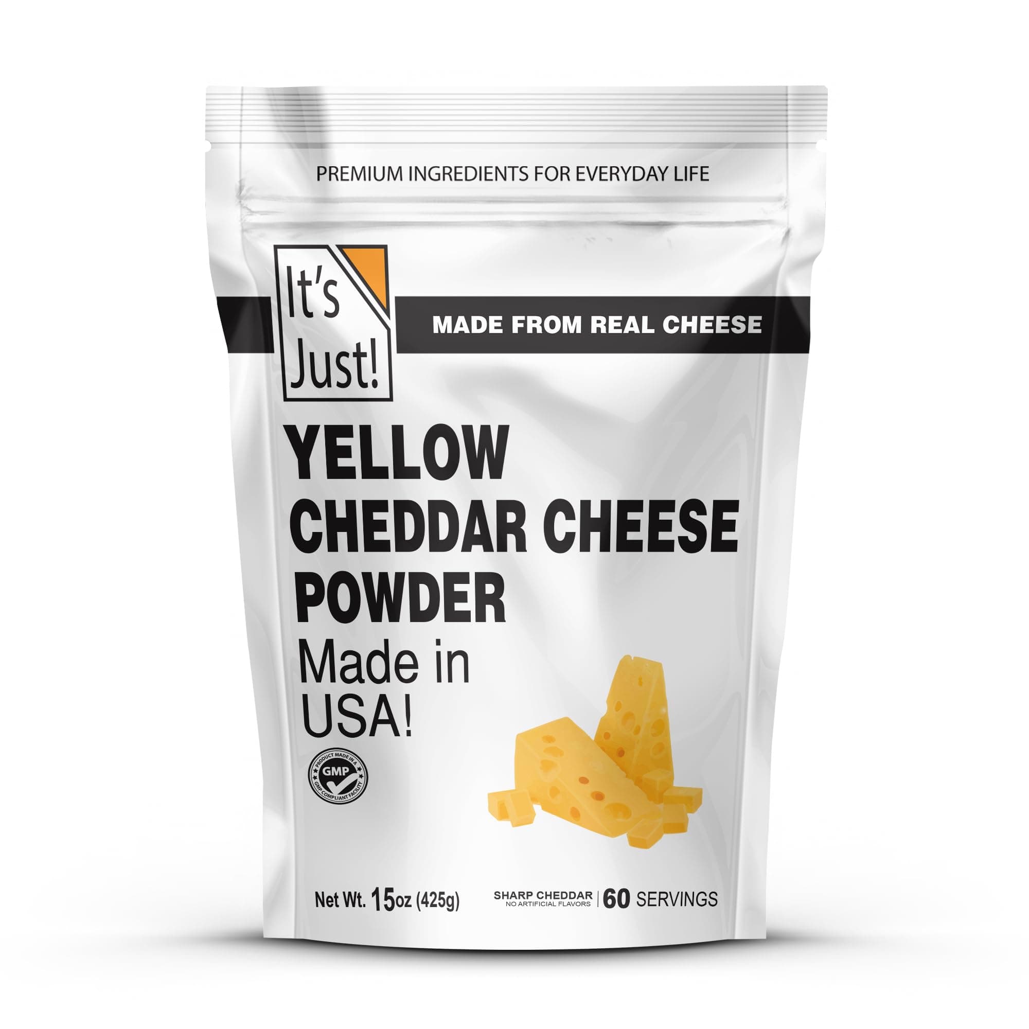 It's Just! - Cheddar Cheese Powder, Made with Real Cheese (Contains Milk), Made in USA, 15oz
