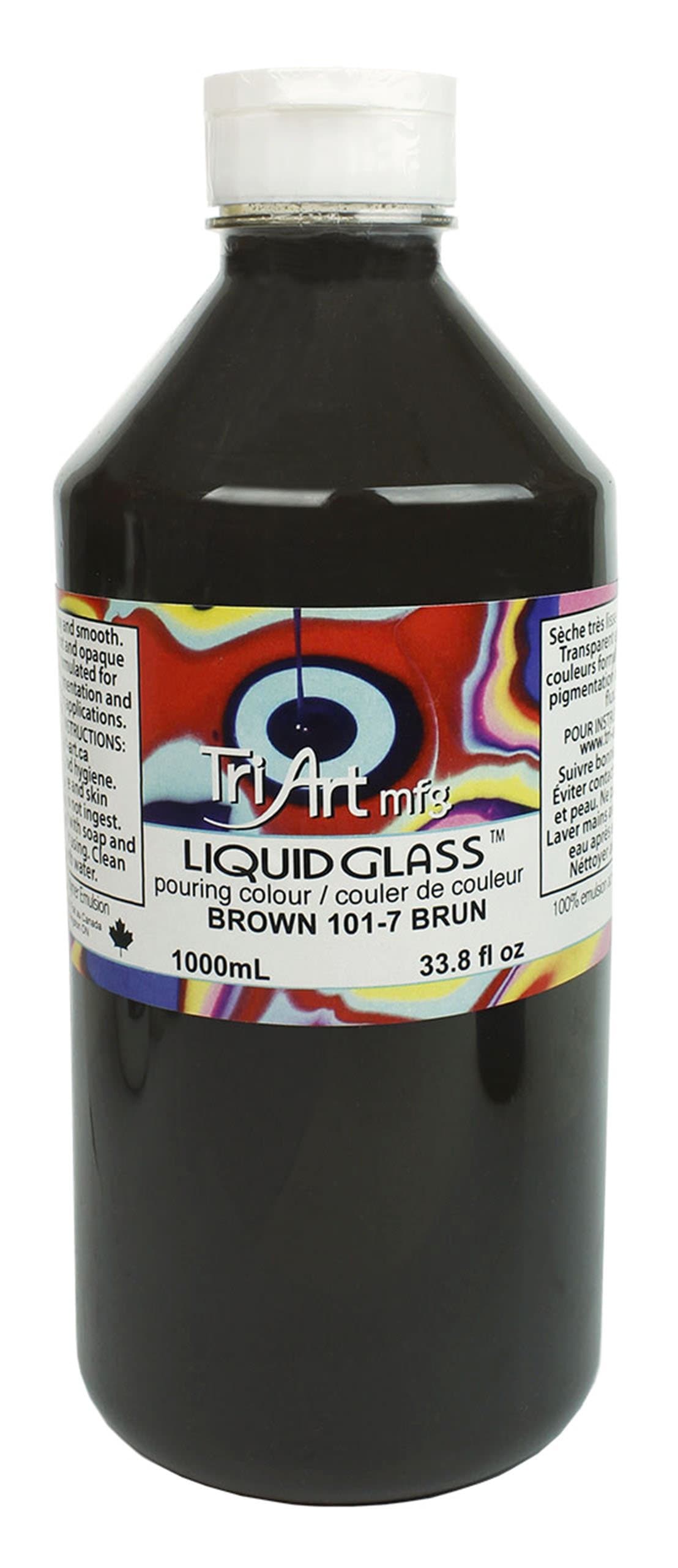Tri-Art Liquid Glass Pouring Colour Brown 101-7 1000mL