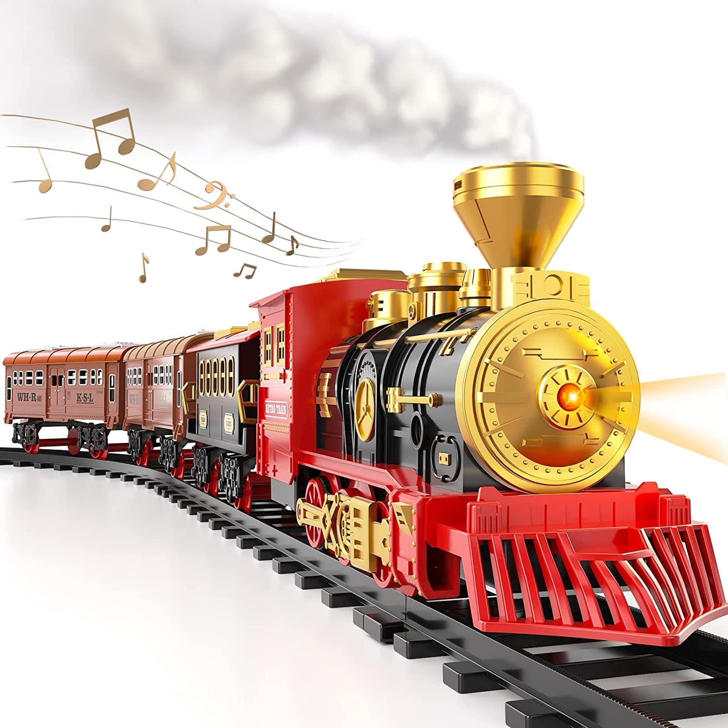 SNAPTRON Train Toys For Kids Boys - Electric Train Set Toys For Boys Girls, Toy Train Set with Smoke, Tracks, Lights & Sounds/Birthday Gifts For Boys, Toddler Toys Boys Toys 2 3 4 5 6 7 8 Years Age