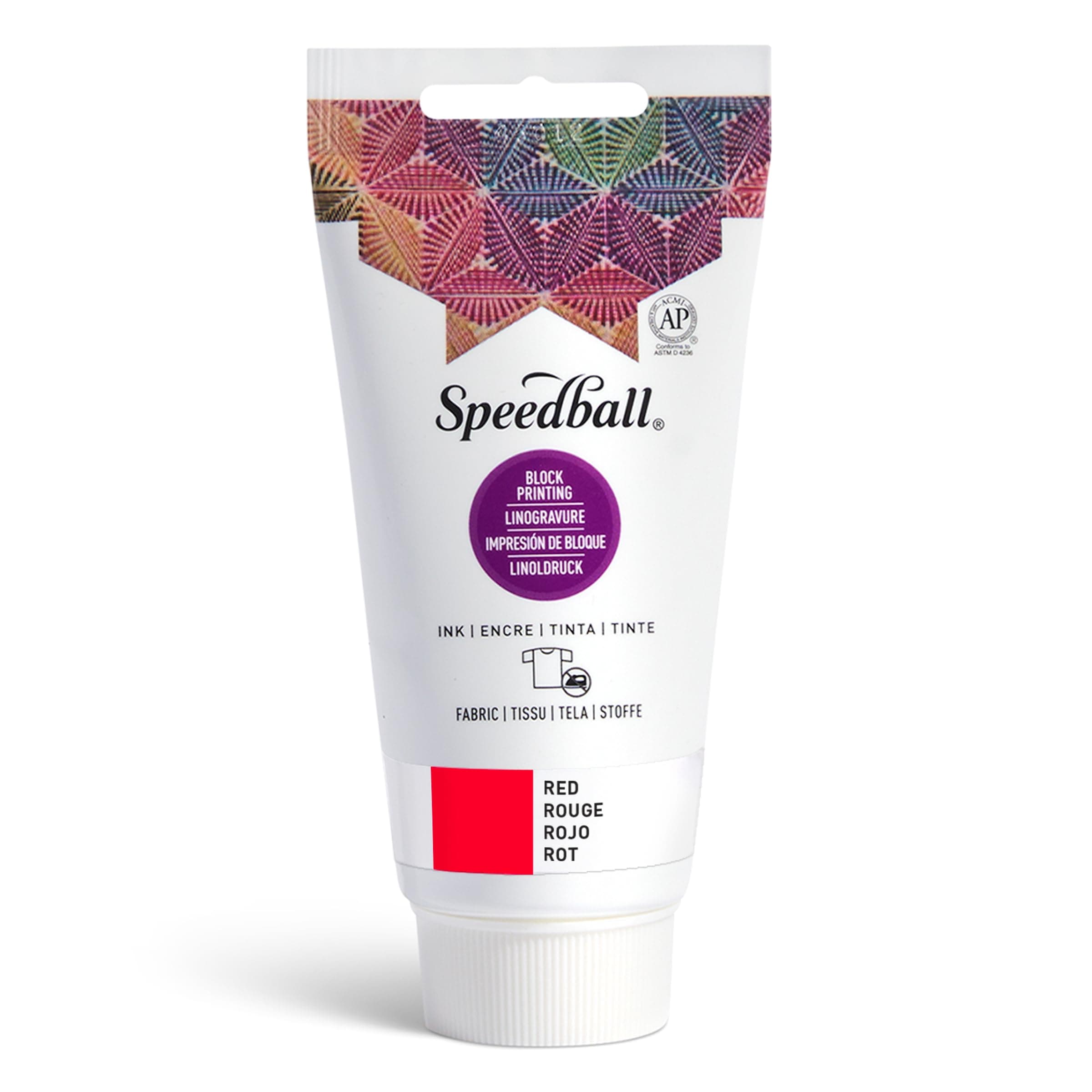 Speedball Fabric Block Printing Ink 75ml Red
