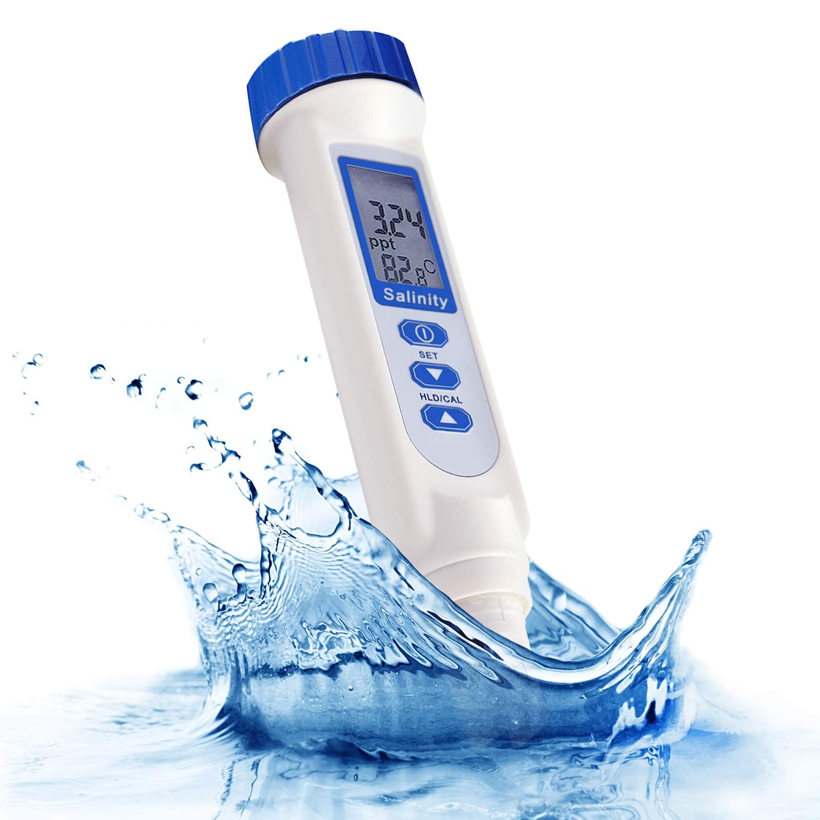 TEKCOPLUS Digital Pen Type Salinometer Salinity Temp Meter - Accurate Water Quality Monitoring for Various Applications