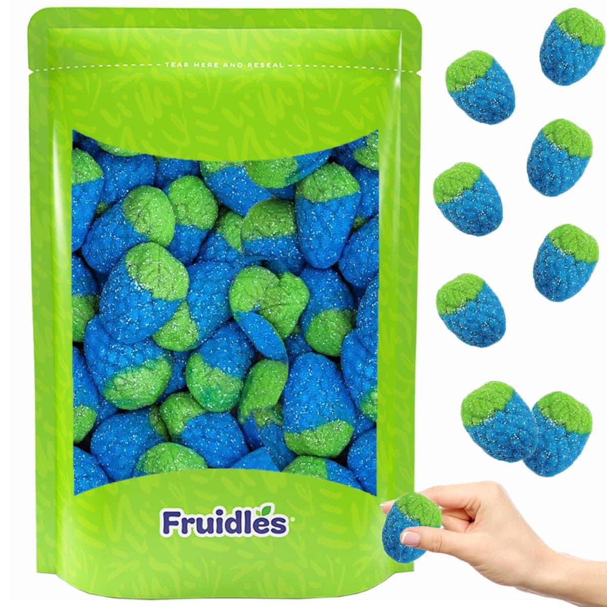 Sour Wild Raspberry, Soft Chewy Gummy Candy, Fat-Free - Bulk (4.4 Pounds)