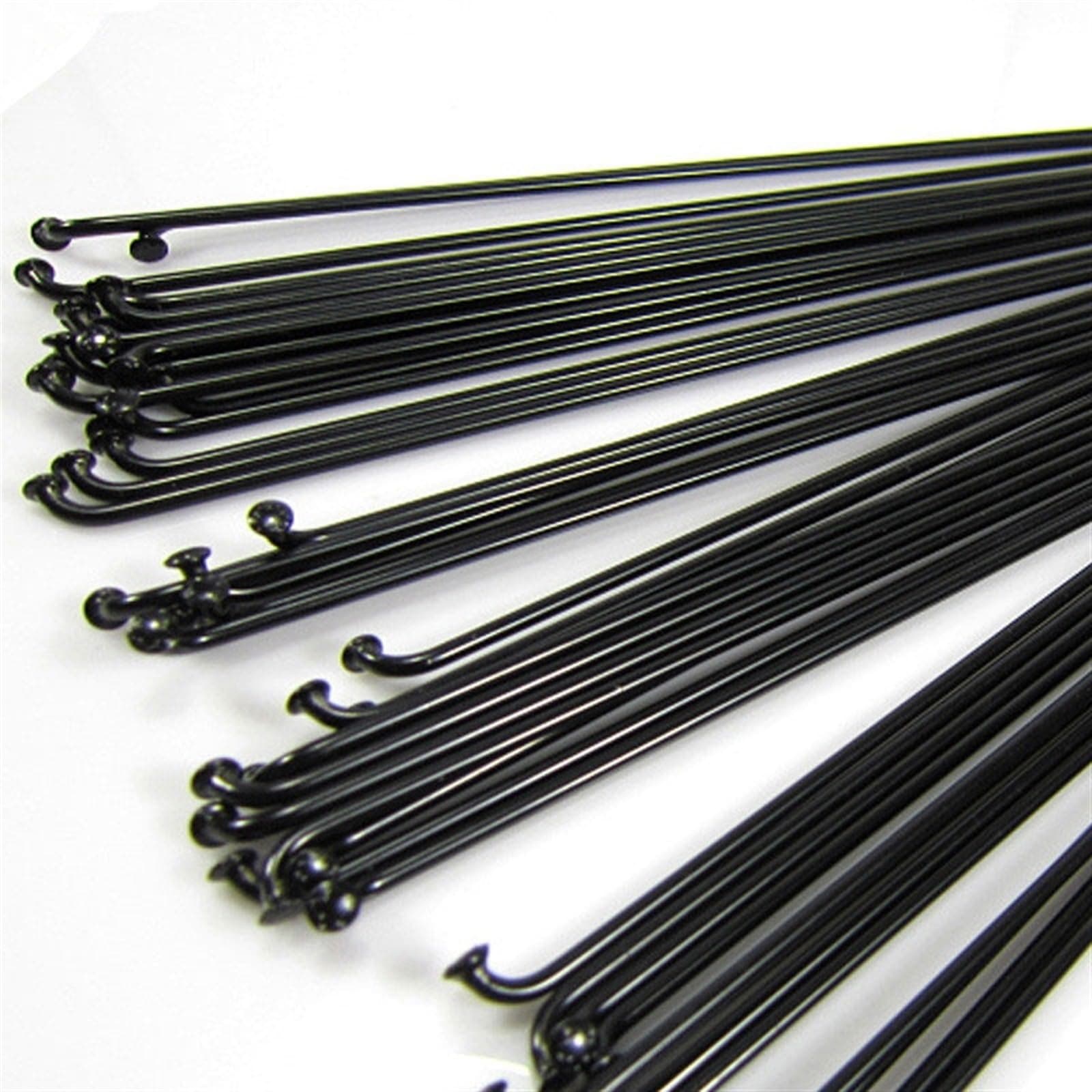 YARKIM Bicycle Stainless BK Steel Spokes 36pcs Bike Spoke 14G J Bend Steel Bicycle Spokes With Nipples 82-298mm Customized Size