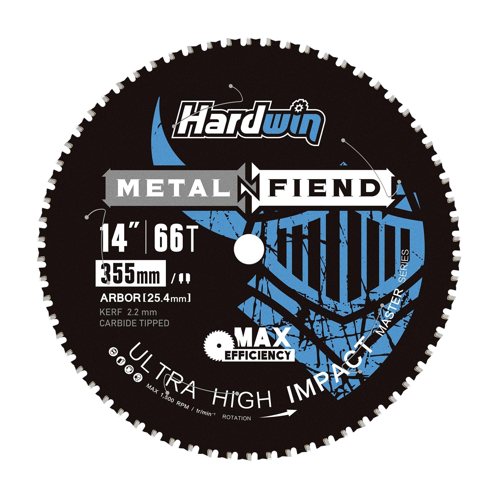 14-Inch 66T Cermet Carbide Metal Cutting Saw Blade, Low RPM Cold Cut Blade for Mild Steel, Angle Iron & Pipe, 1-Inch Arbor - Value Choice for Light Fabrication & DIY - Fits Evolution S14CPS