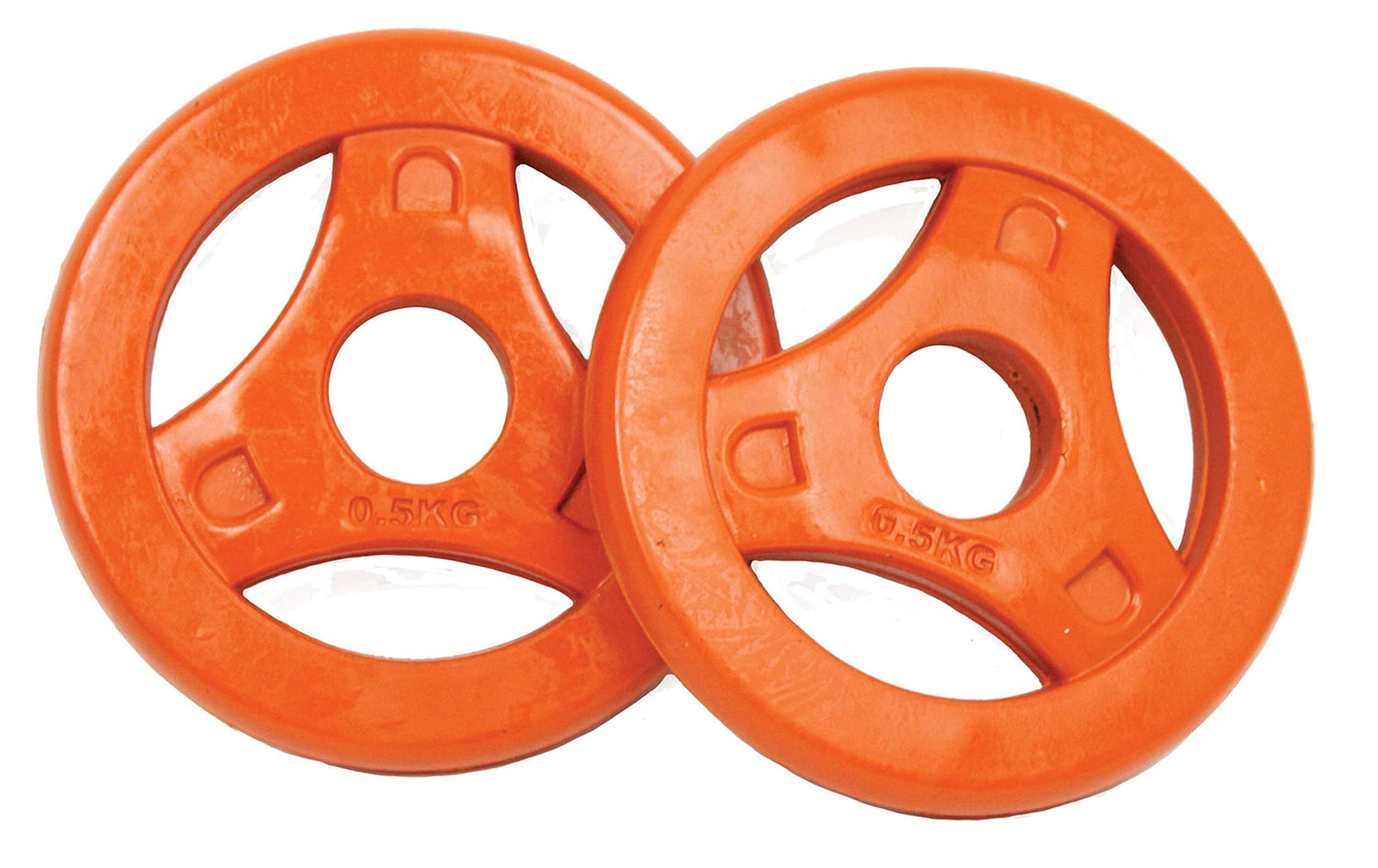 Tunturi Unisex Adult Weight Aerobic Rubber Plates - Orange, 0.5 kg