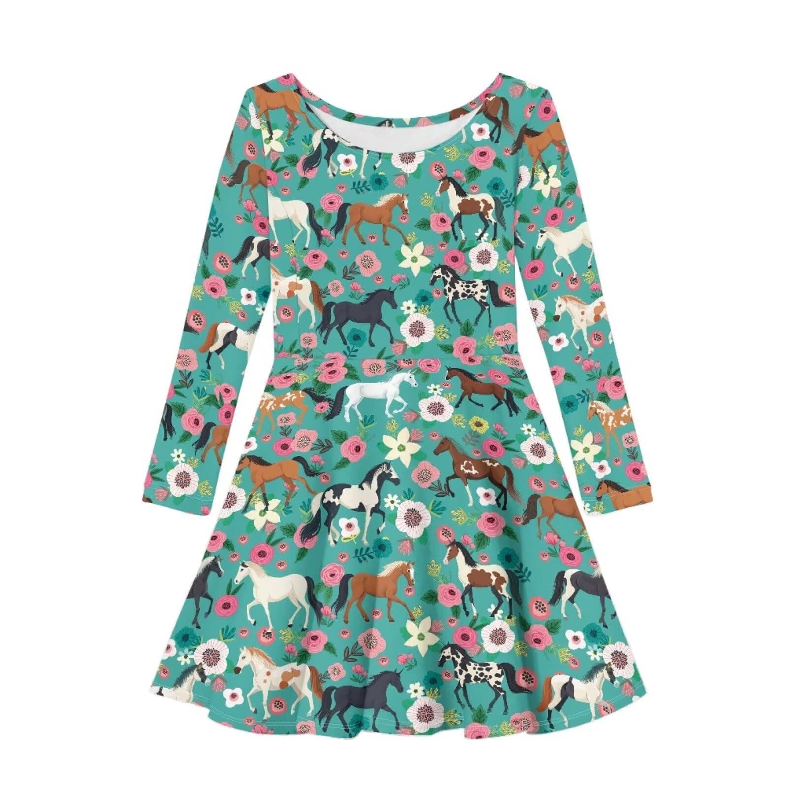 Girls' Casual Dresses Kids Playwear Dresses Swing Twirly Skater Dress