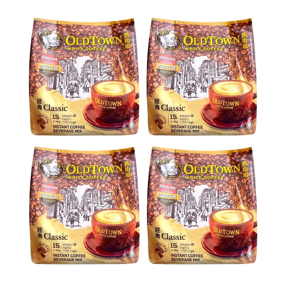 OLD TOWN WHITE COFFEE 4 Pack 3 in 1 Classic (60 Sticks) Free 4 Extra Sachets
