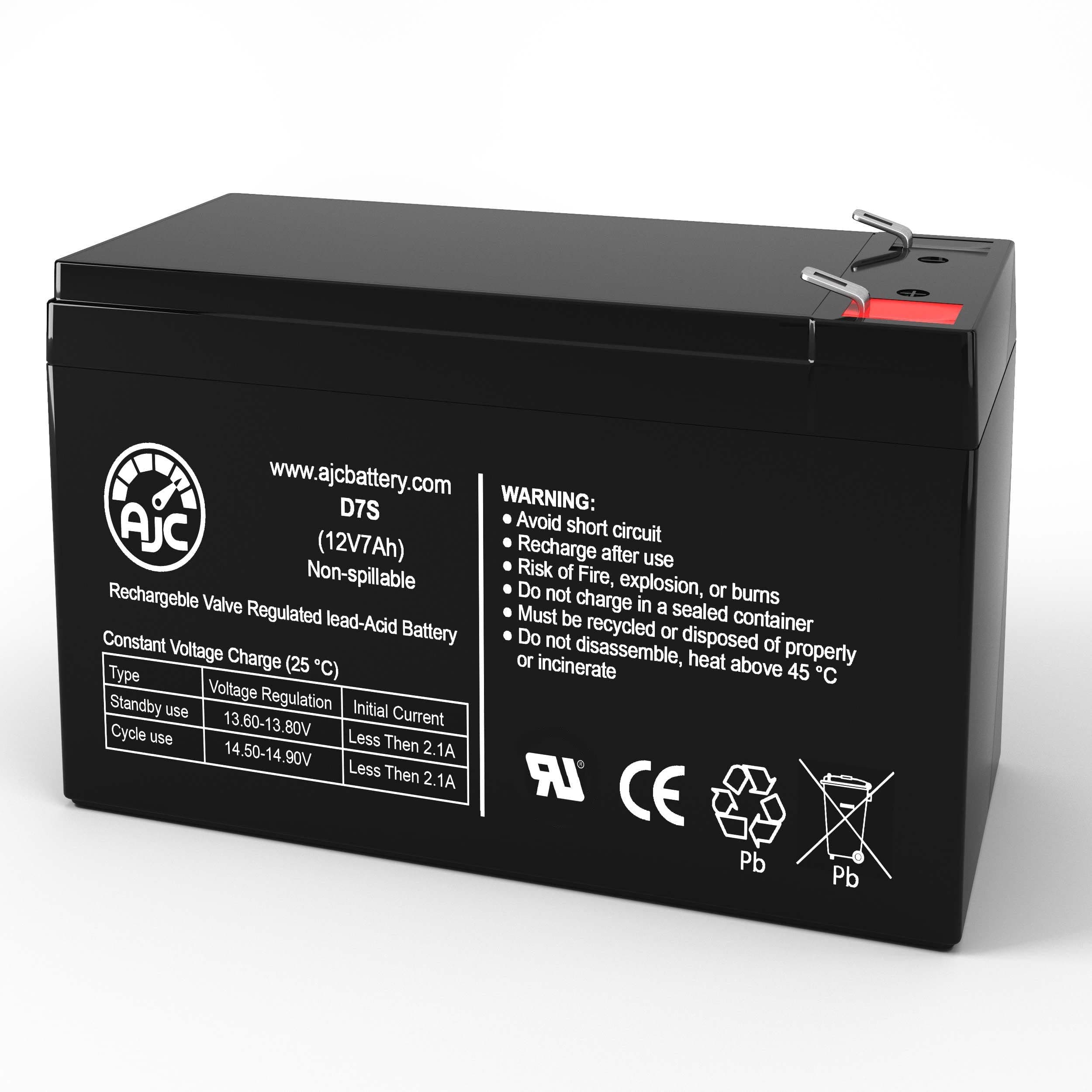 AJC Battery Compatible with Portalac PX12072-HG 12V 7Ah Sealed Lead Acid Battery
