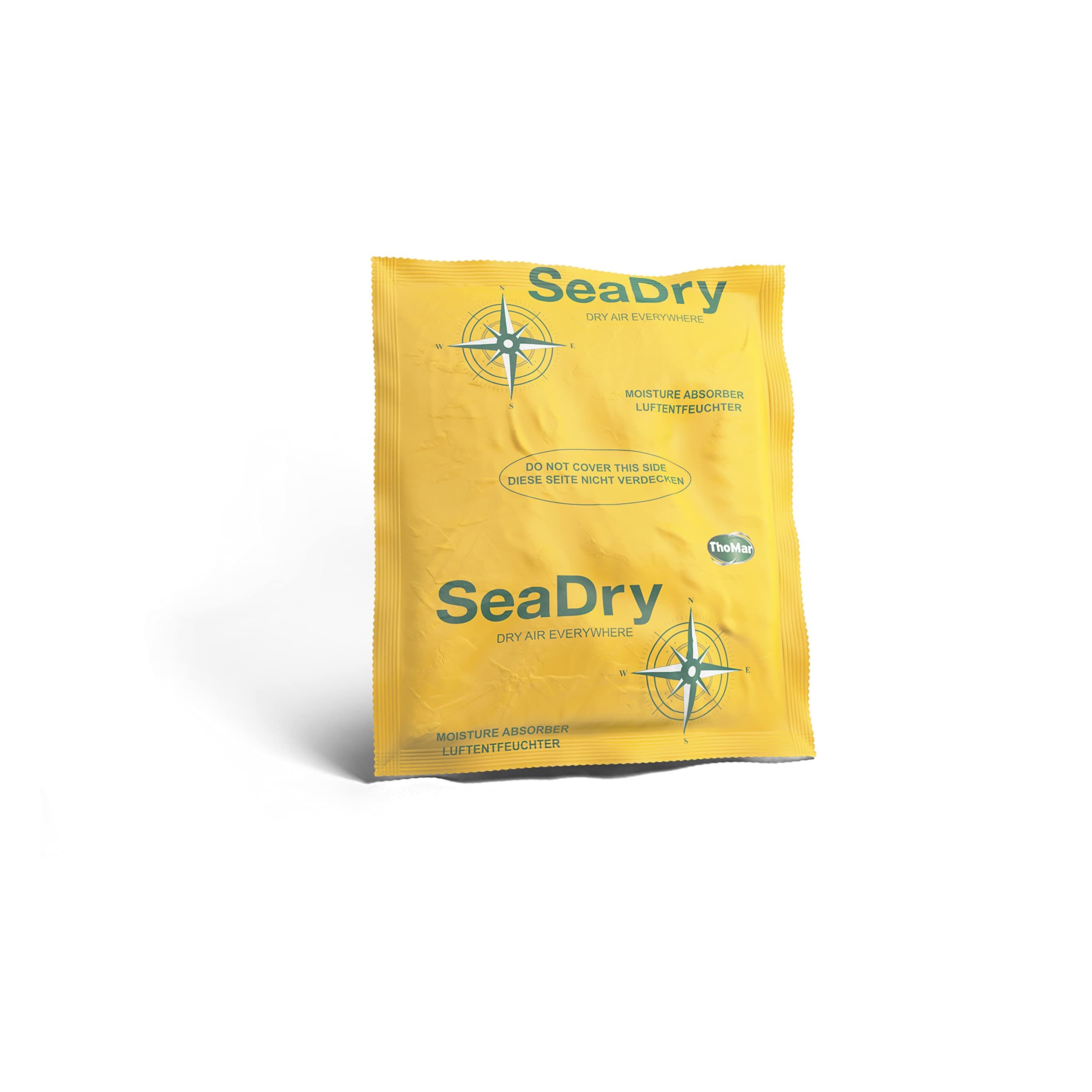 SeaDry Antihumidity Dessicant. Large Volume Moisture Absorber and Dehumidifier for Shipping Container, home and garage. Single (Pack of 5 single sachet's - 125g x 5)