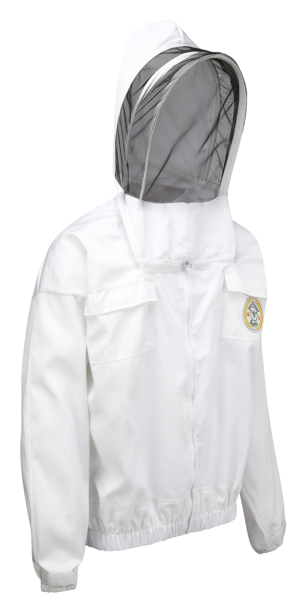 Bee Proof Suits Bee Keeper''s Jacket Cotton Bee Jacket with Throw Back Hood Astronaut Style Beekeeping Jacket Large'