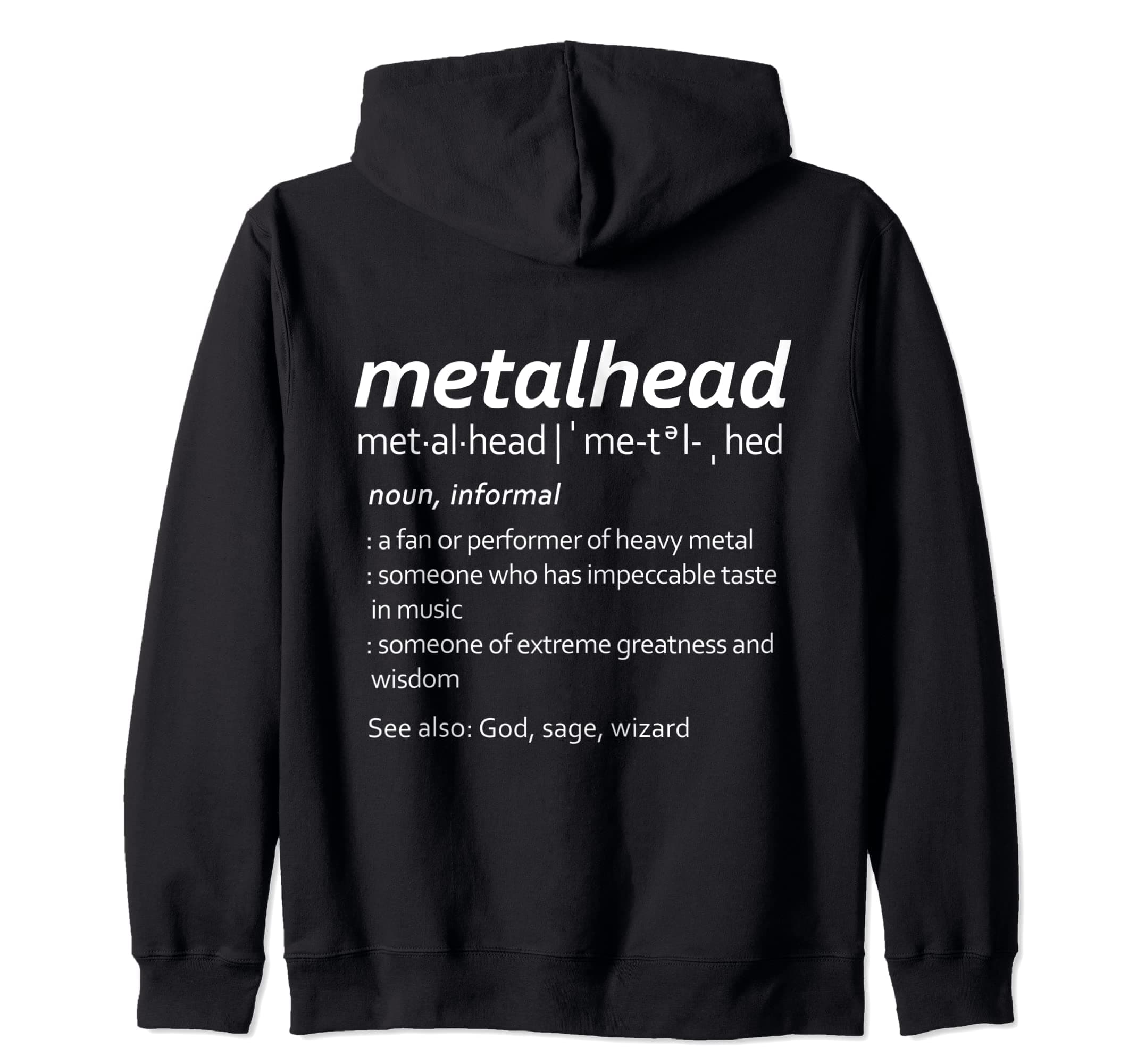 Gothic Rose Designs - Metalhead CollectionMetalhead definition Heavy Metal Music Fans Metal head Zip Hoodie