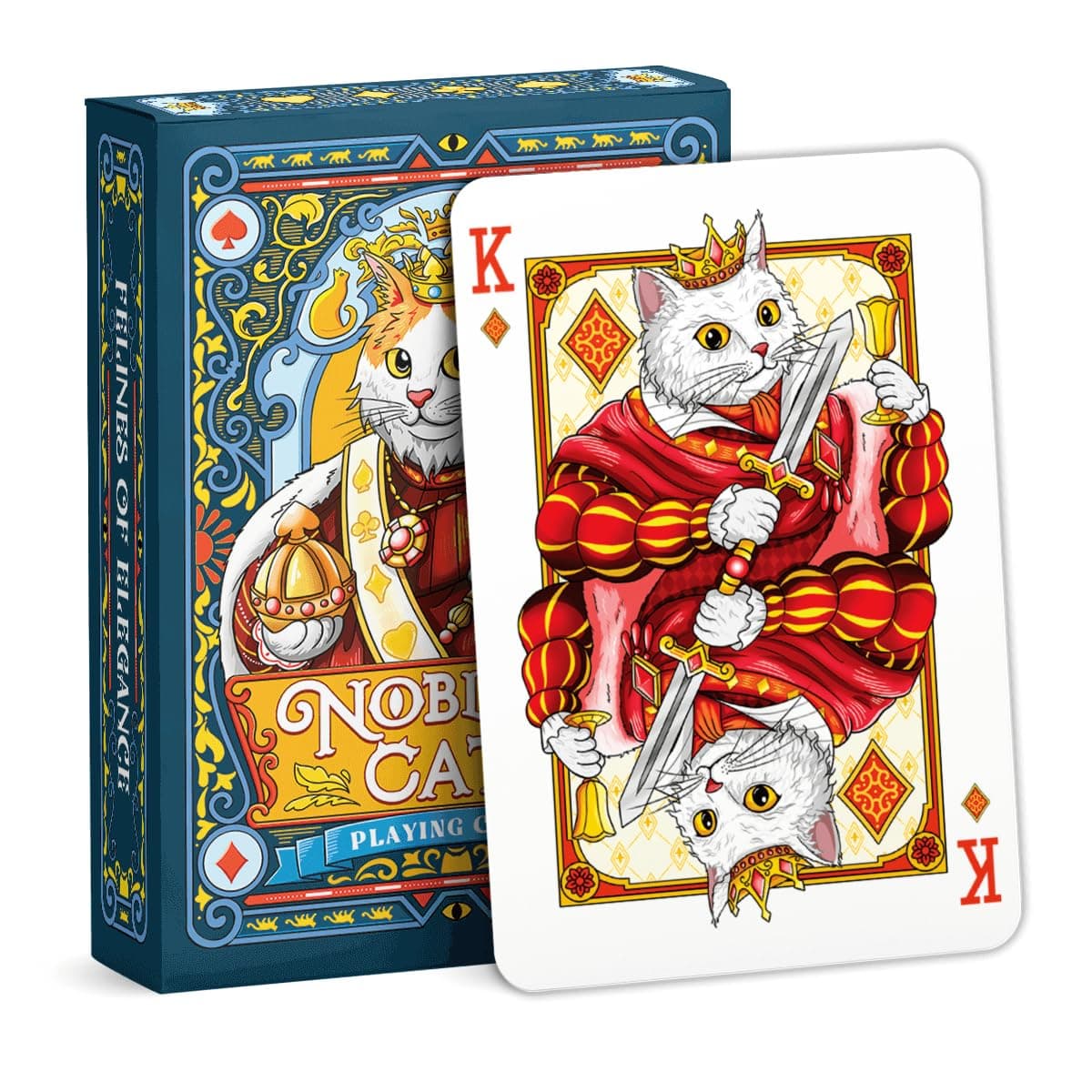 Noblific Cats Playing Cards for Adults Teens Friends Family Animal Lovers Gifts
