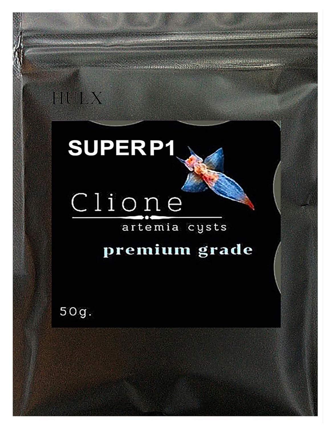 Clione SuperP1 50 g. (Premium Grade) Artemia Cysts Brine Shrimp Eggs Fish Food 95% Plus Hatch Rate in 24-32 Hour, Fresh Stock Tested, for All Tropical Fish Goldfish KOI Baby Fry Fish Guppy Betta Fish