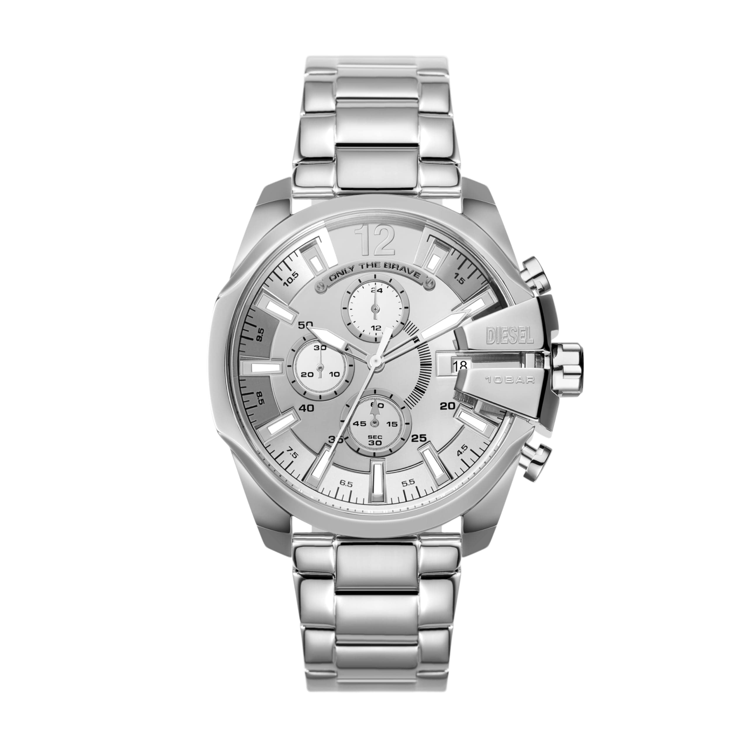 Diesel Baby Chief Men's Chronograph Watch with Stainless Steel Bracelet or Genuine Leather Band