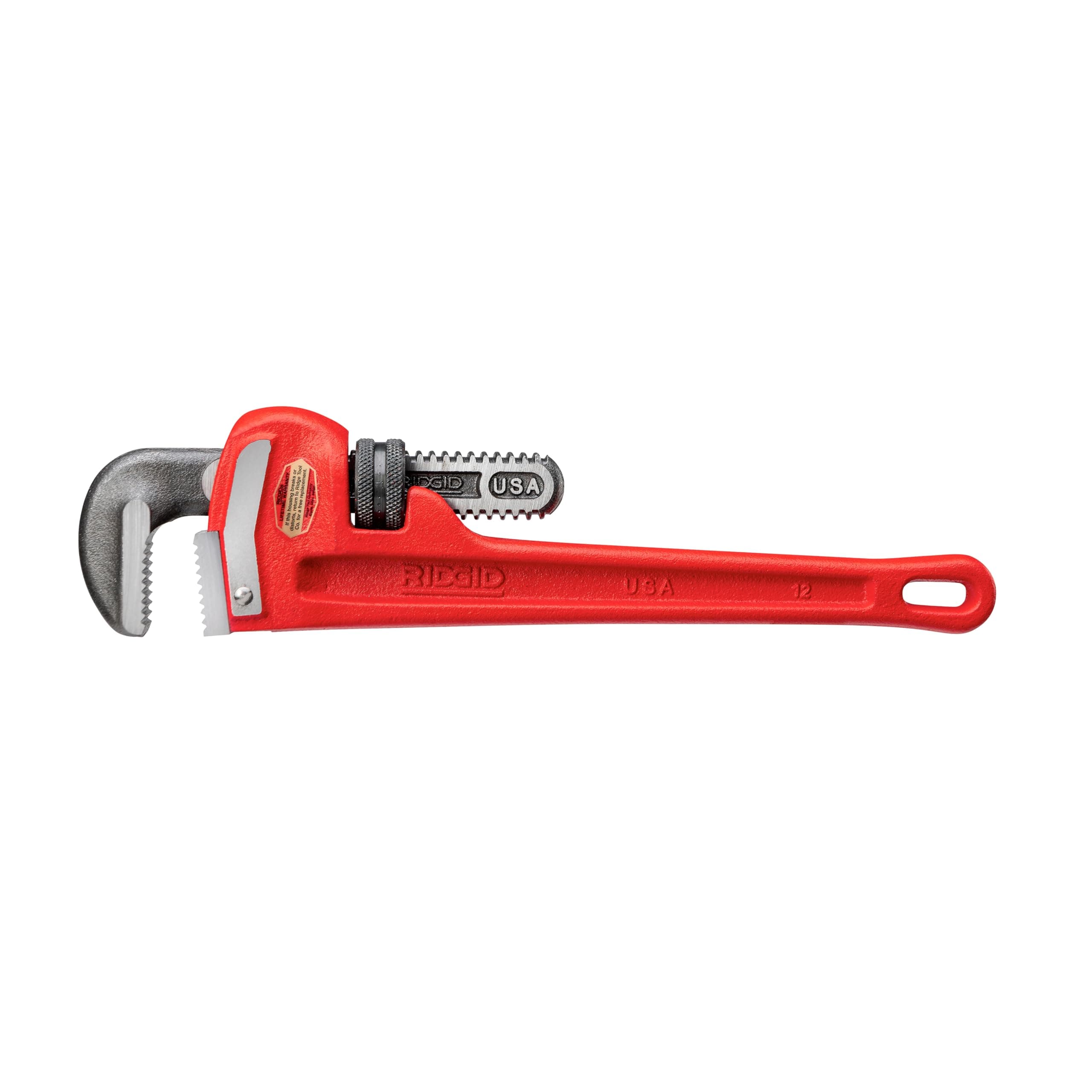 31015 Model 12 Heavy-Duty Straight Pipe Wrench, 12-inch Plumbing Wrench