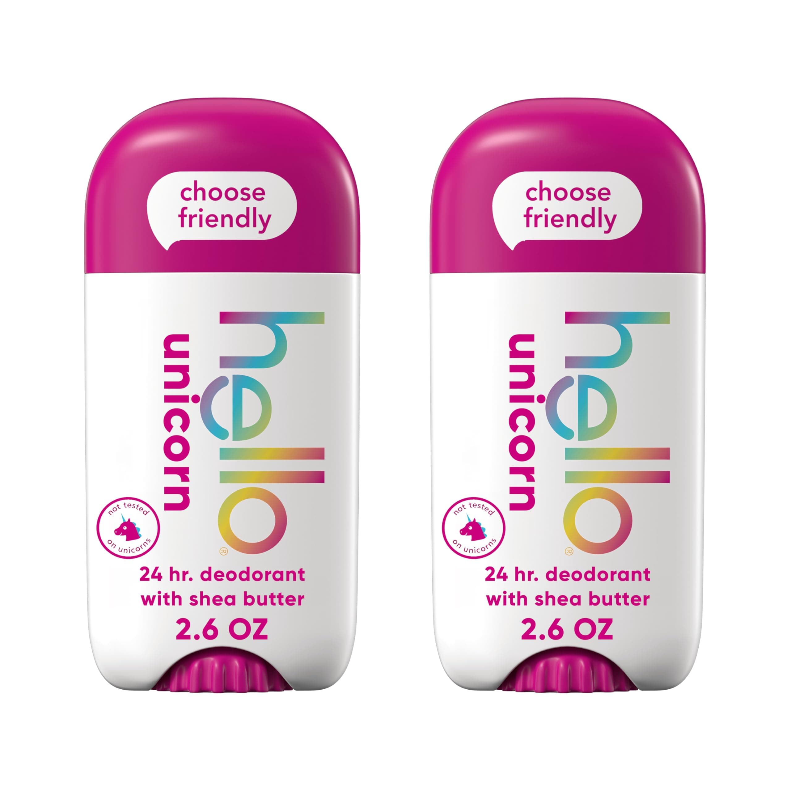 - hello Unicorn Aluminum Free Deodorant for Women, Girls, Safe for Kids, Dermatologically tested, Natural Fragrance, 2 Pack