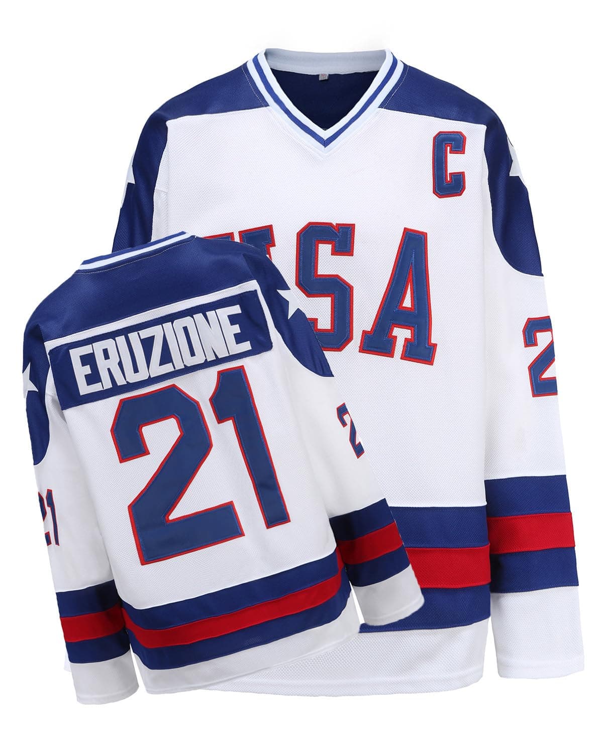 Hockey Jersey of USA 1980 Olympic Team Ice Hockey Jerseys Stitched Letters and Numbers S-XXXL