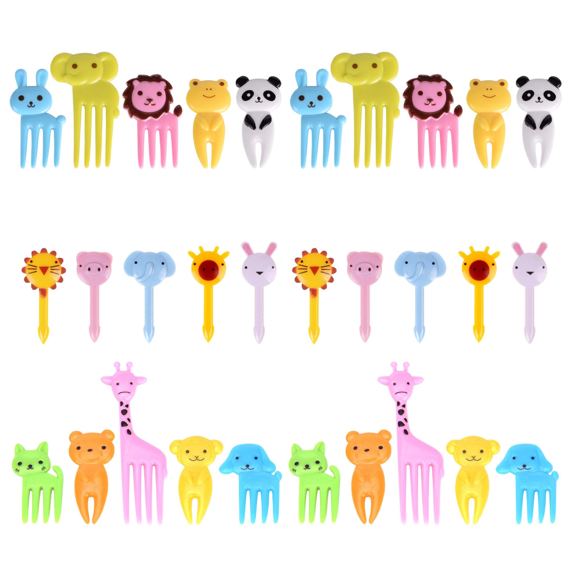 GO FRESH Food Picks For Kids, 30 Pieces Animal Bento Deco Set, Mini Cartoon Toothpick For Baby Showers and Kids Parties