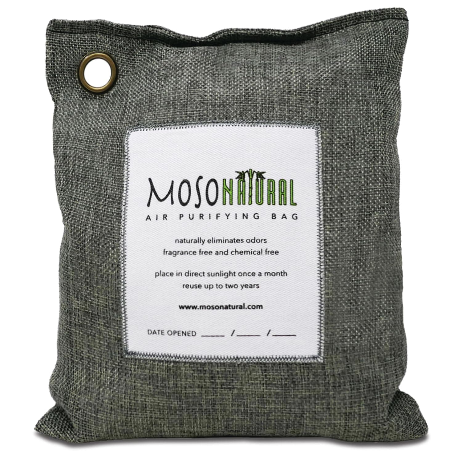 Air Purifying Bag 500g Naturally Removes Odors and Harmful Pollutants. Prevents Mold and Bacteria By Absorbing Excess Moisture. Long Lasting|Lasts up to 2 years! (Charcoal, Pack of 1)