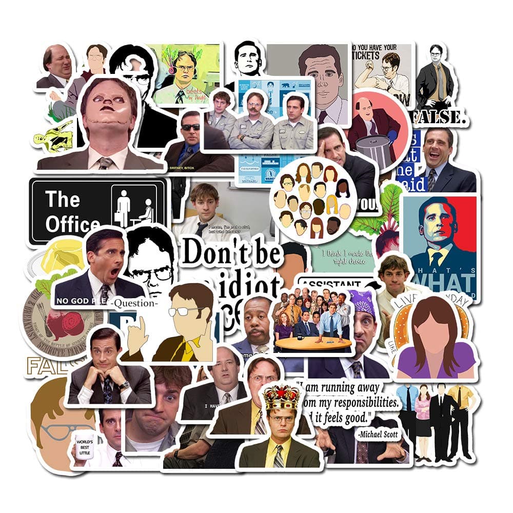 The Office Stickers Pack of 50 Stickers - The Office Stickers for Laptops, The Office Laptop Stickers, Funny Stickers for Laptops, Computers, Hydro Flasks (The Office-C)