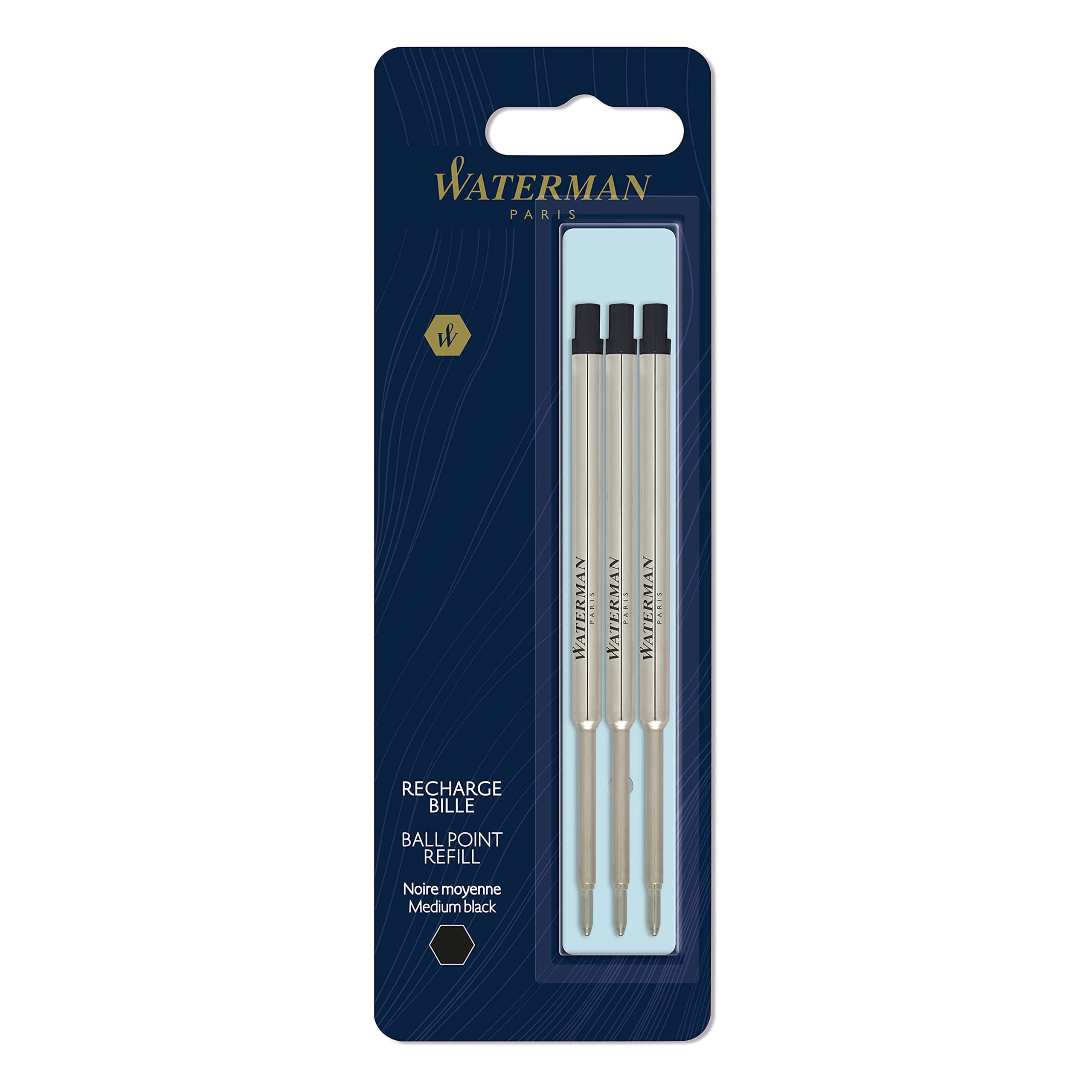 Ballpoint Pen Refills | Medium Point | Black Ink | 3 Count