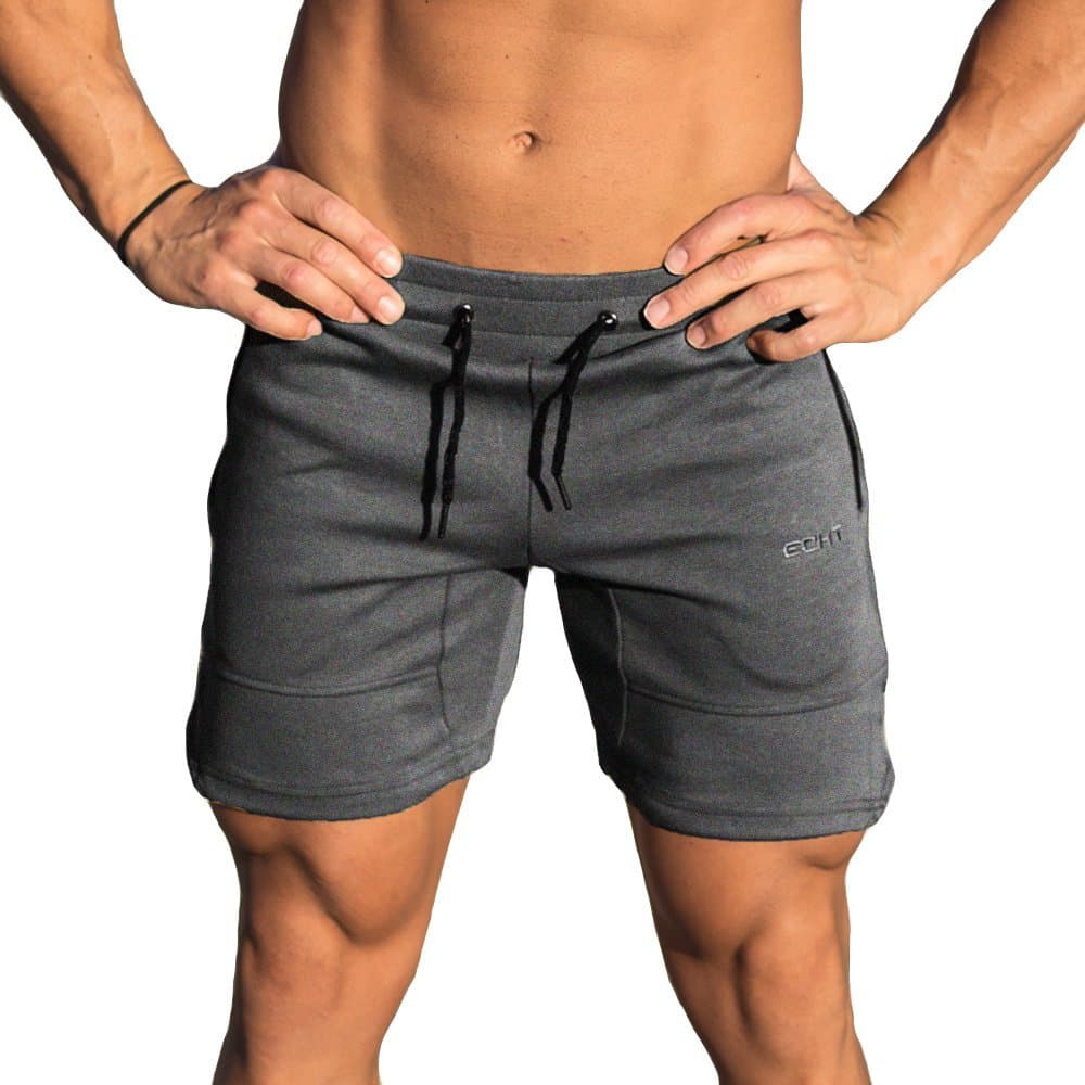 ECHT Force Knit Shorts Heather Charcoal Training Sports Fitness Active Wear Bodybuilding