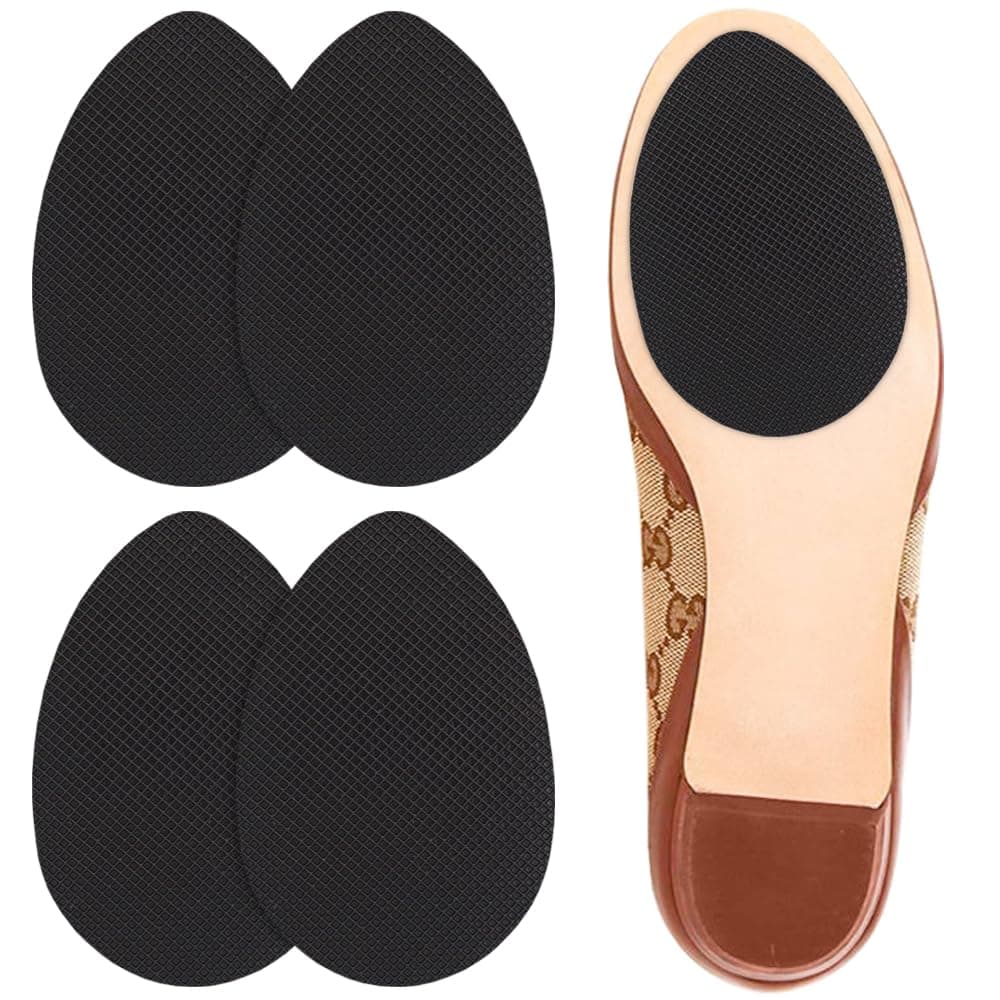 Dr. Shoesert Non-Slip Shoes Pads Adhesive Shoe Sole Protectors, High Heels Anti-Slip Shoe Grips (Black)