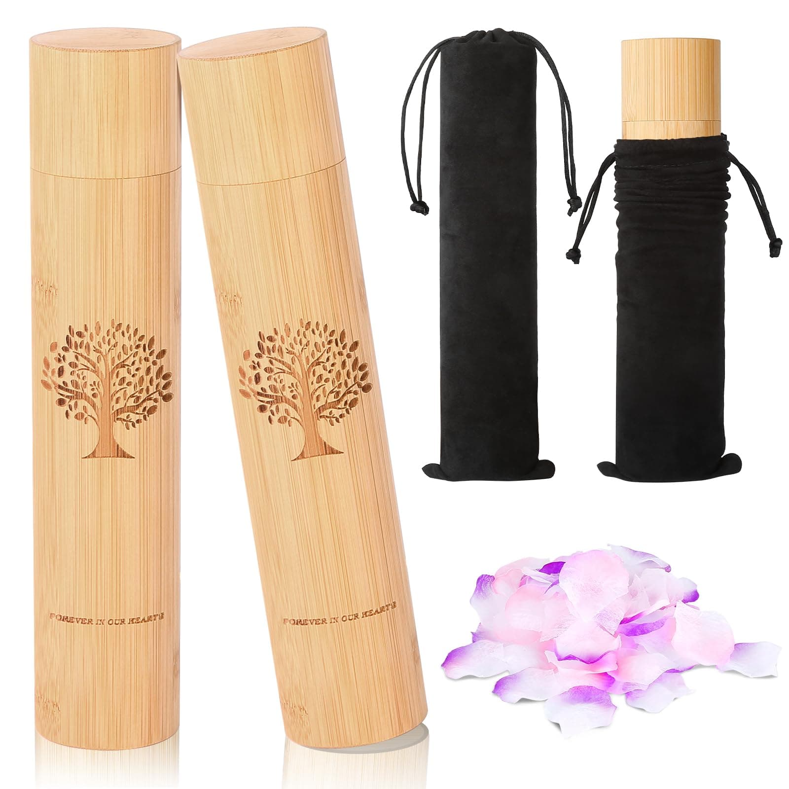 Small Scattering Urns for Human Ashes Adult,9''x2'' Scattering Tubes for Human Ashes,Eco Friendly Biodegradable Urns for Human Ashes(Set of 2,Tree of Life Pattern)