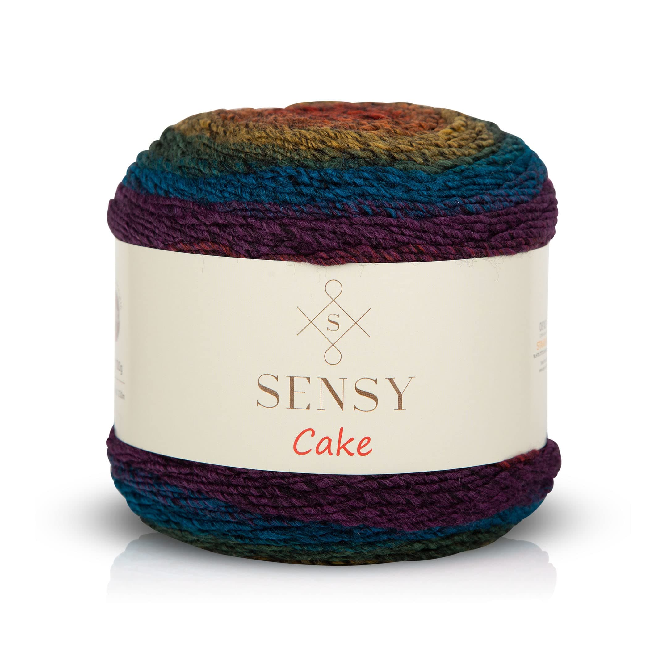 Sensy Cake Yarn, 5.3 oz, 525 Yards, Multicolor Yarn for Crocheting and Knitting, Craft Yarn, Gauge 3 Light (567)