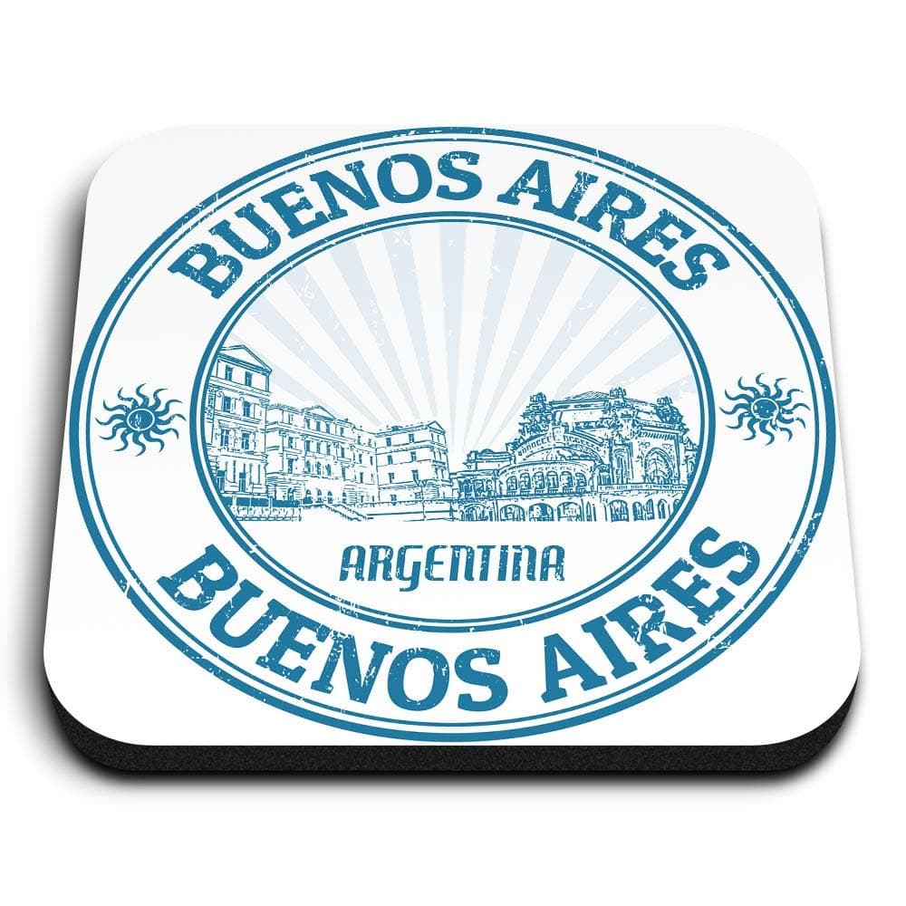 1 x Square MDF Fridge Magnet - Buenos Aires Argentina Travel 4390