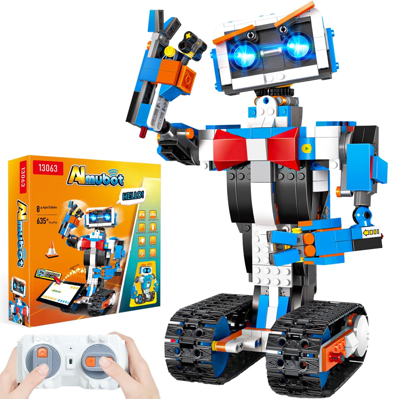 okk STEM Robot Building Block Toys for Kids, Remote and APP Controlled Engineering Science Educational Assembling Learning Kits Intelligent Creative Set for Boys Girls Gift