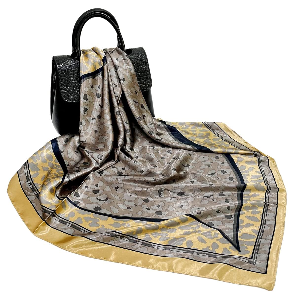 FAIRYGATESatin Scarves for Women UK Floral Paisley Print Scarf Head Hair Neck Square Bandanas