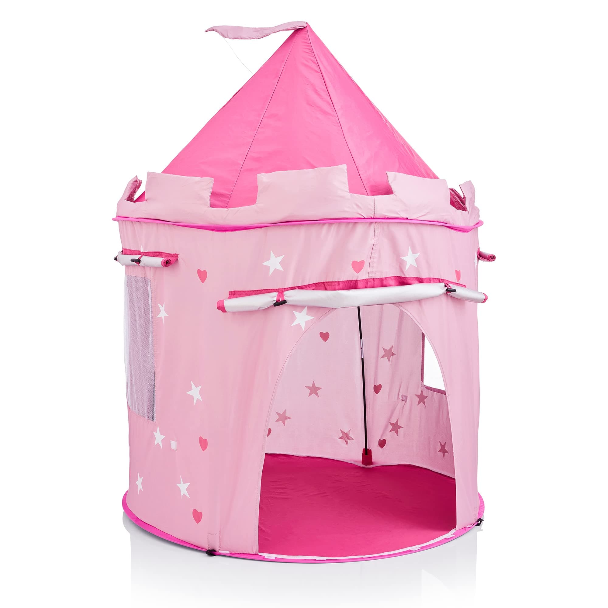 KiddyPlay Deluxe Pink Pop-Up Castle Play Tent