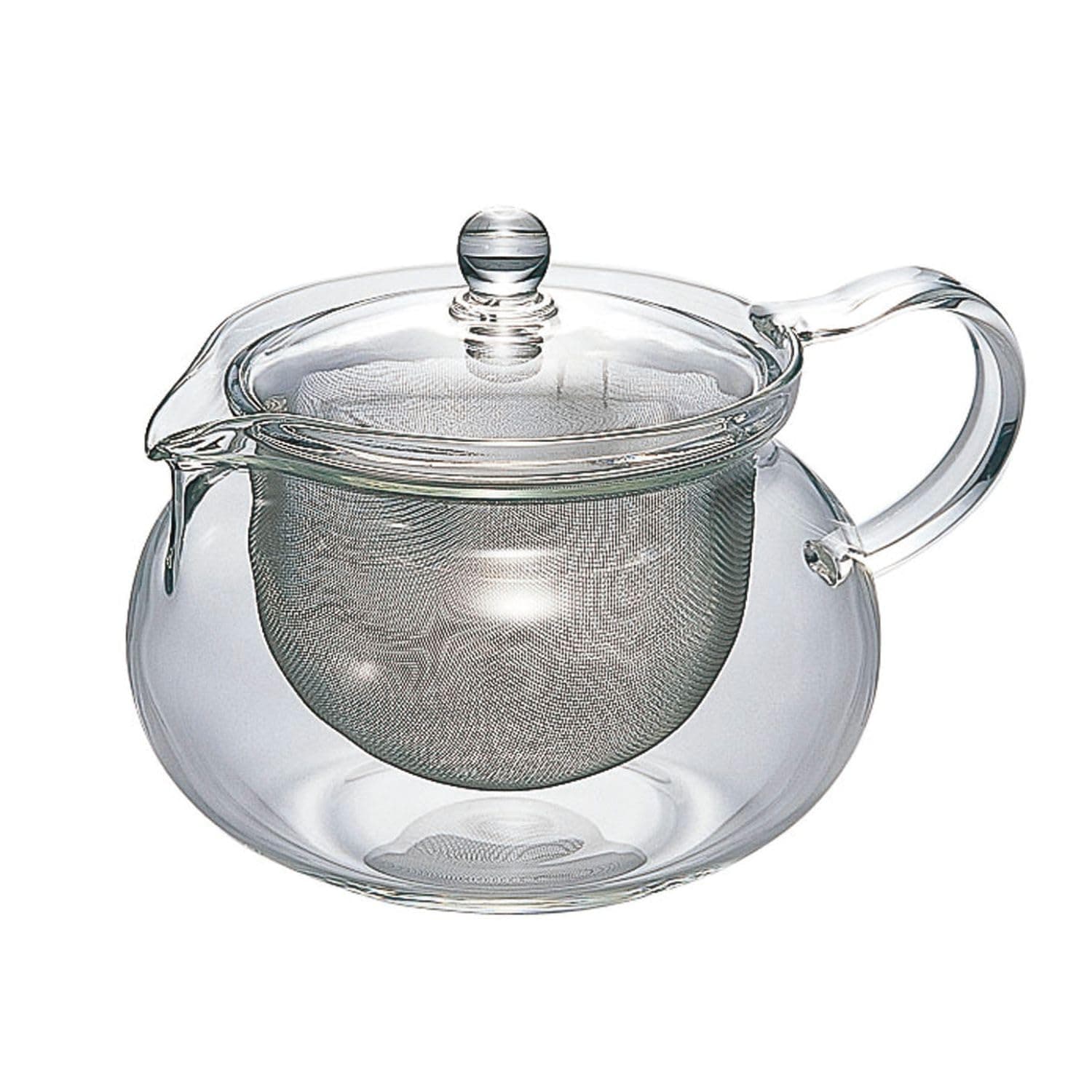 HARIO (ハリオ) Chacha Teapot Round, Usable Capacity: 23.7 fl oz (700 ml), Heat Resistant Glass, Gift Present CHJMN-70T