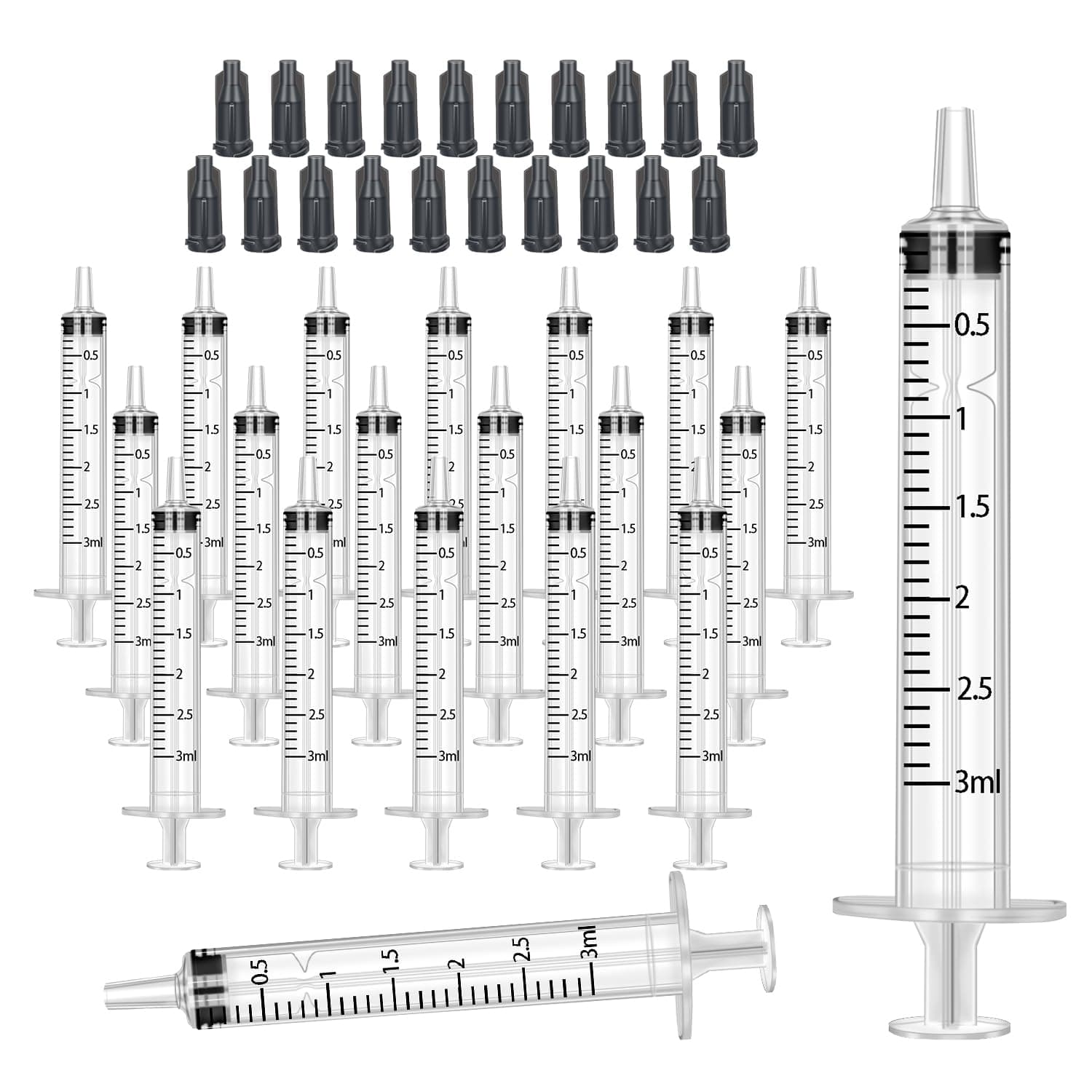 - 3ml Syringes with Caps (20 Pack)