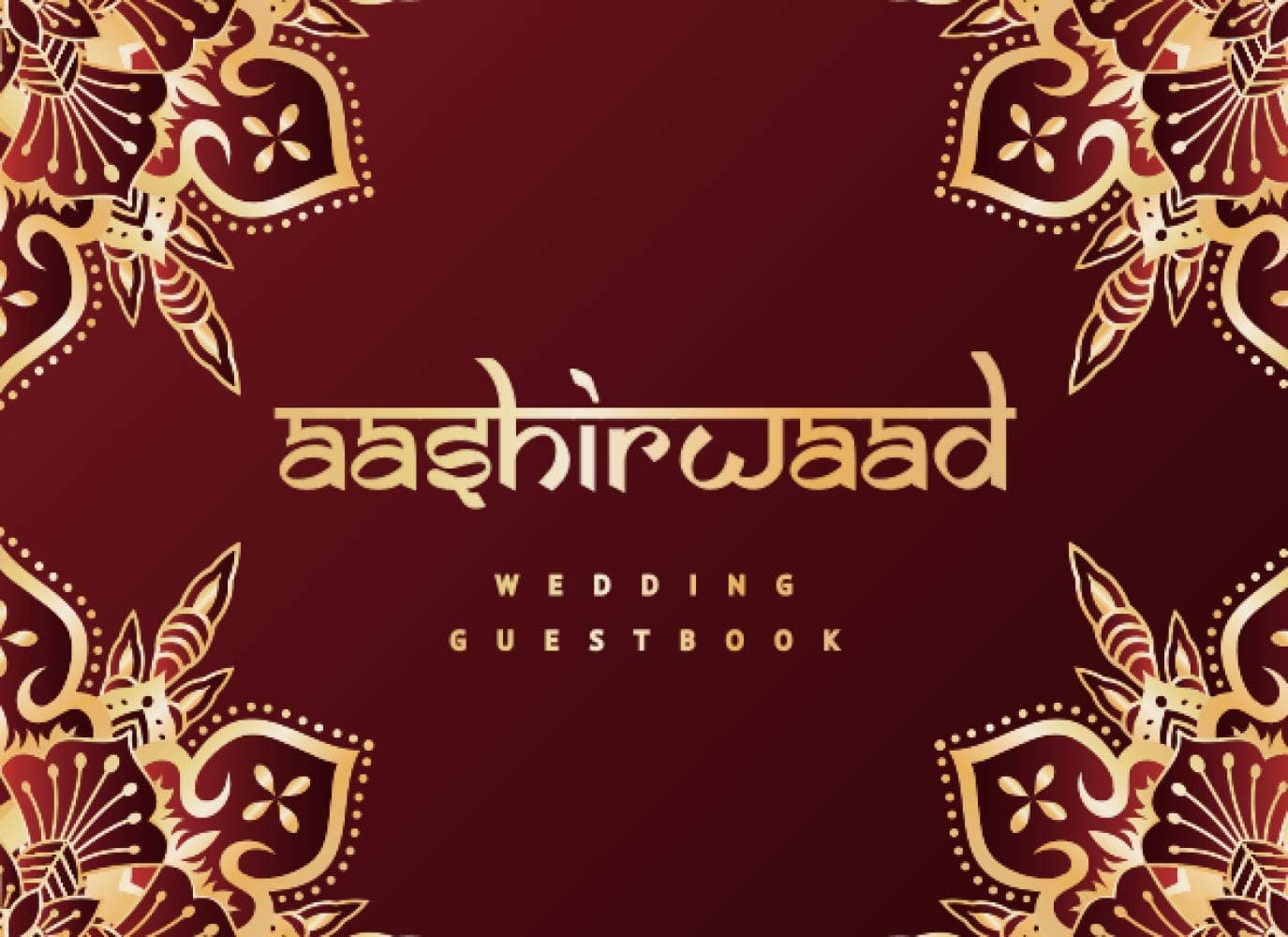 Aashirwaad Wedding Guestbook: Indian Wedding Guest Book Marriage Shaadi Traditional Modern Design Hindi Vivah Sanskar Dulha Dulhan Blessings Mehendi ... Signatures Sophisticated Classical Red Color Paperback – 11 Oct. 2020