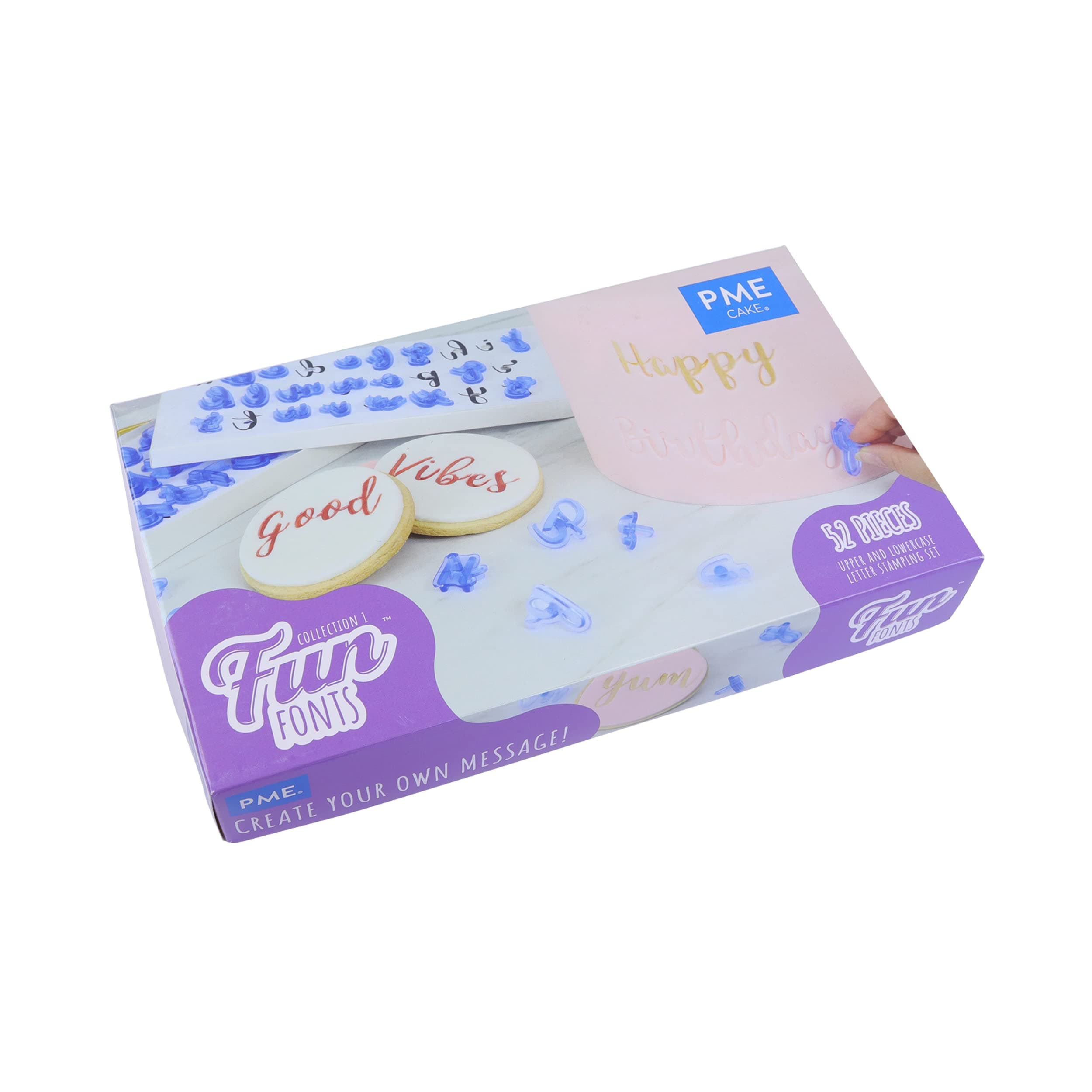 PME Fun Fonts-Alphabet Stamp Set of 52, Upper and Lower Case, Collection 1