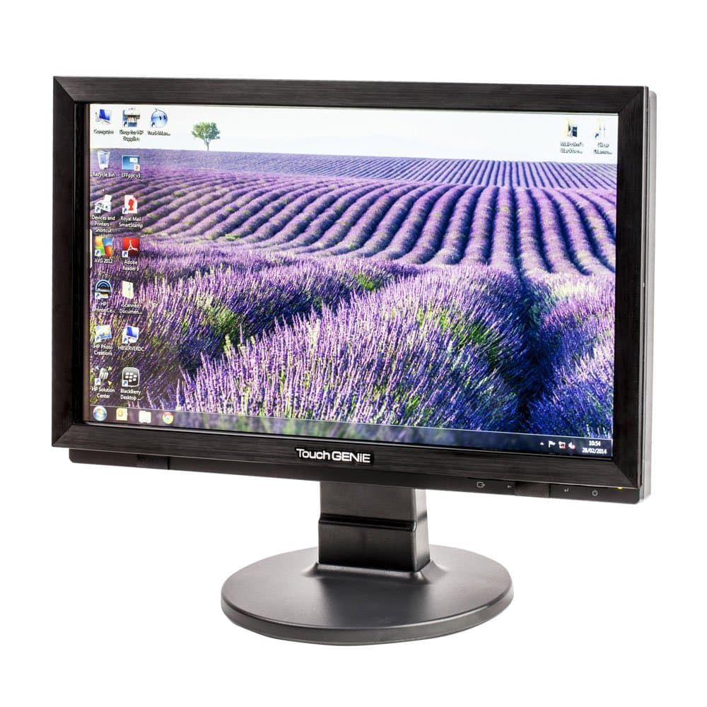 Touch Genie Touchscreen Overlay Brushed Aluminium Frame for 21.5-Inch Monitor