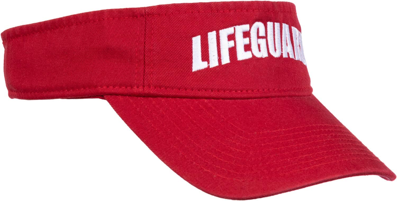 Lifeguard Visor | Professional Guard Hat Red Sun Cap Men Women Costume Uniform