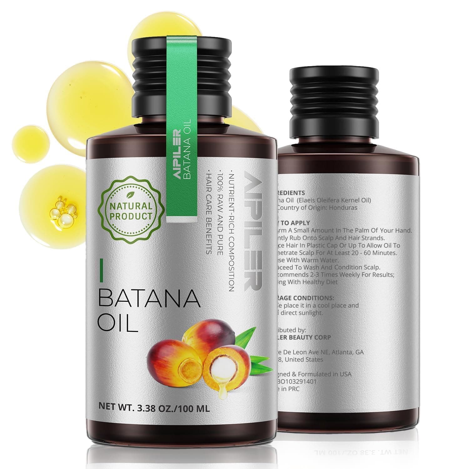 Organic Batana Oil for Hair Strengthening: Unrefined Treatment for Curly/Coily/Wavy Hair