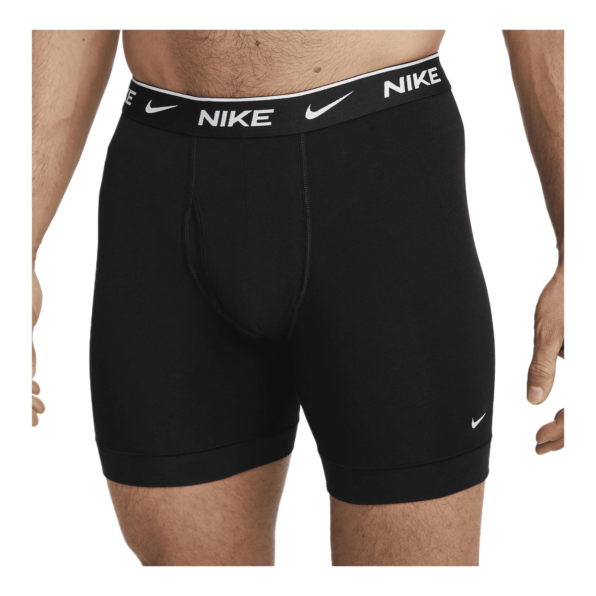 Nike Men's Essential Cotton Stretch W/Fly Boxer Brief Underwear (3-Pack)