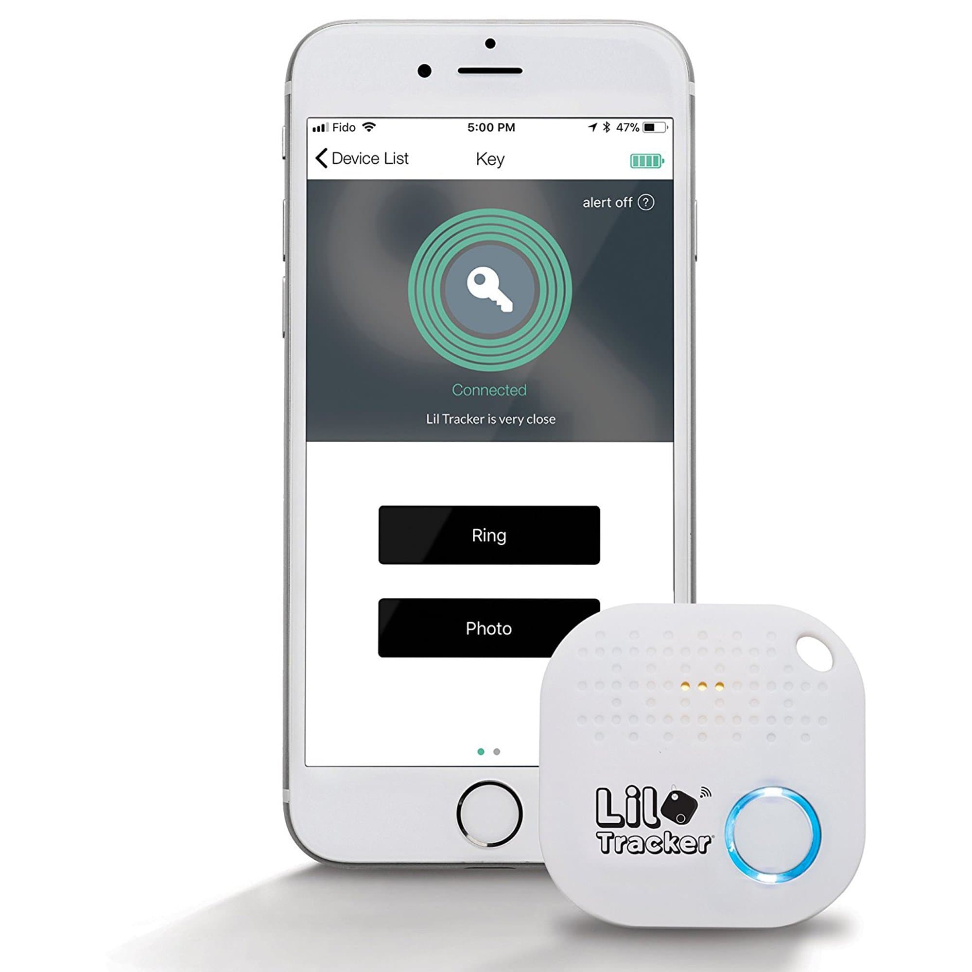 Lil Tracker Bluetooth Key Finder/Item Finder/Phone Finder/Purse & Wallet Anti Loss Separation Alert/Smart Tag/Anti Lost/Phone Tracker/Back Pack Finder (White)