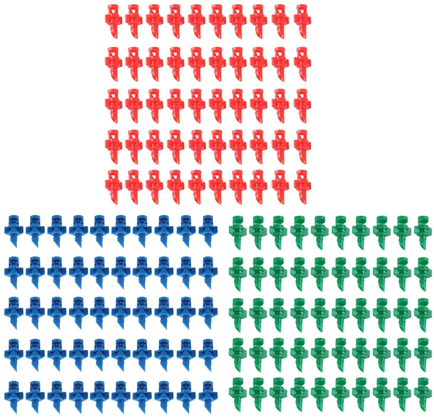 Pannow 150 Pcs Micro Garden Lawn Water Spray, Misting Nozzle Sprinkler Irrigation System (90 Degree,180 Degree,360 Degree)