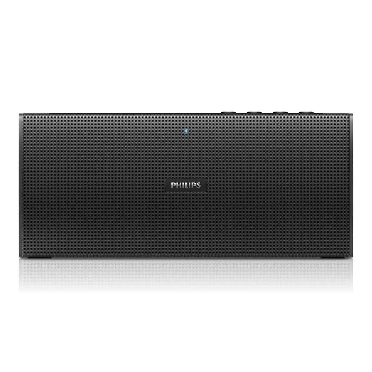 BT4080B/37 20-Watt Wireless Bluetooth NFC Stereo Speaker with built-in microphone for hands-free phone calls and USB charger for smartphones/tablets, Black