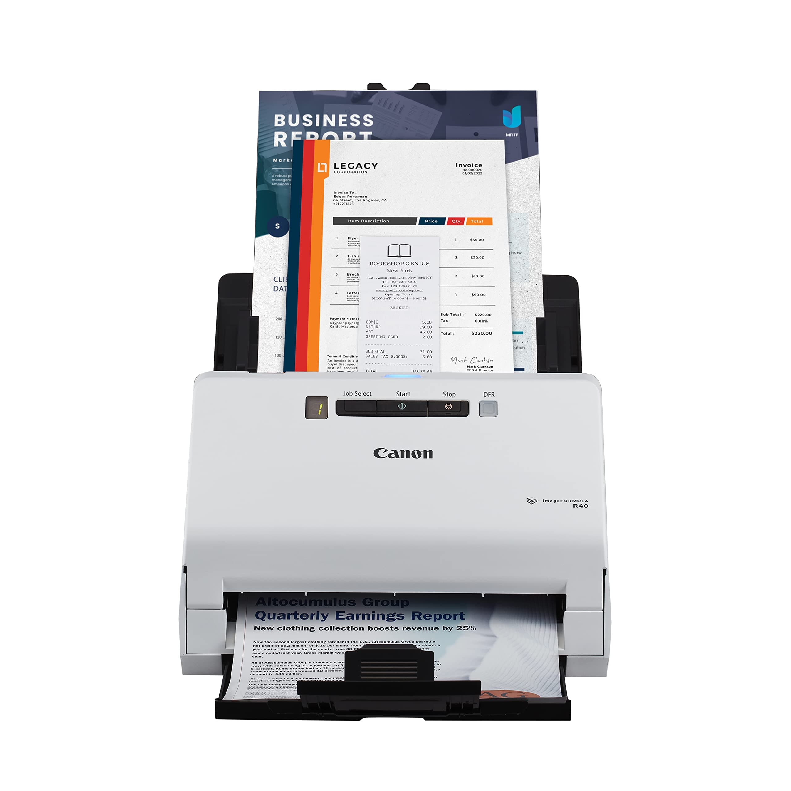 imageFORMULA R40 Office Document Scanner Receipt Edition, for PC and Mac, Scan & Extract Data to QuickBooks Online, Color Duplex Scanning, Auto Document Feeder, Easy Setup for Office Or Home Use