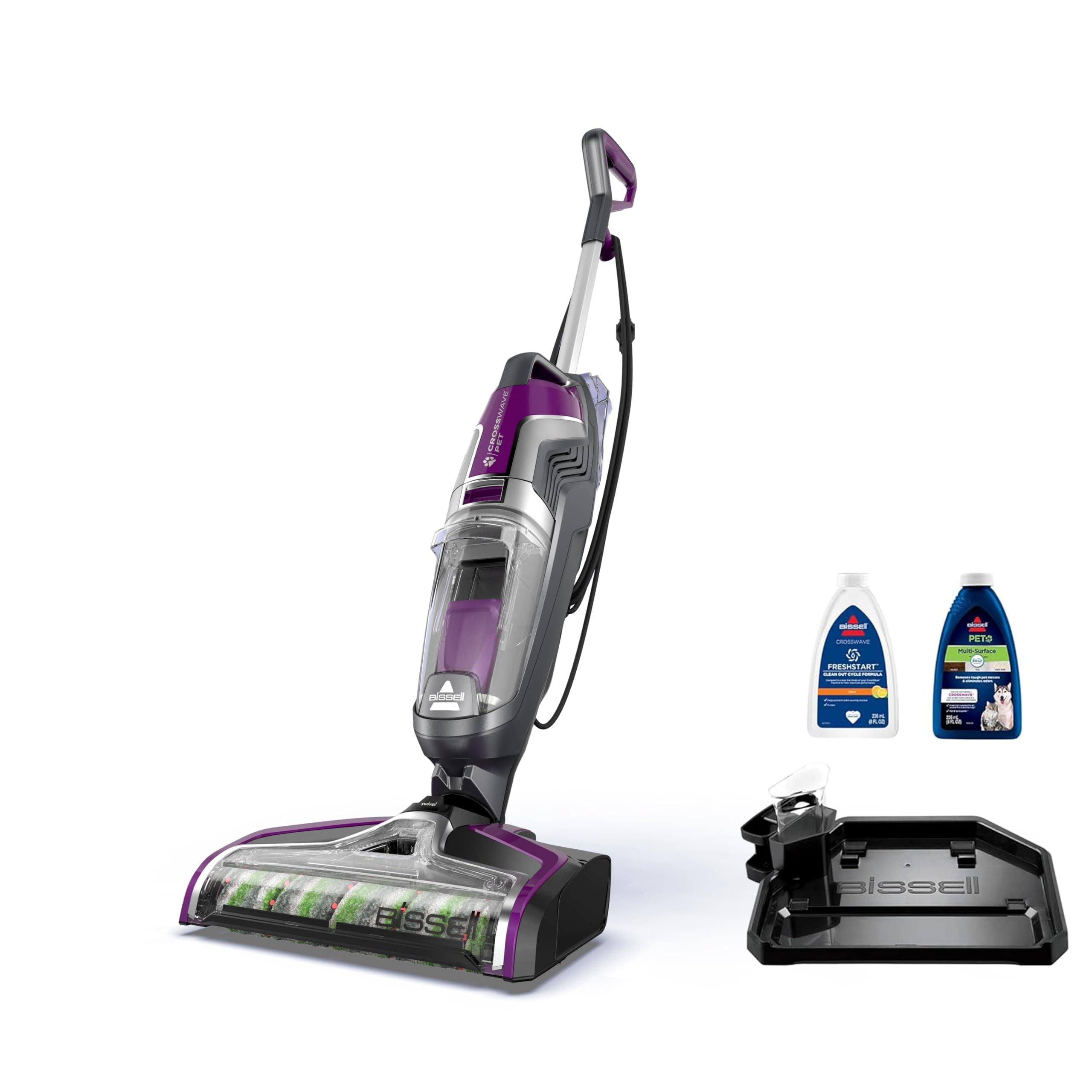 Crosswave Pet Pro All in One Wet Dry Vacuum Cleaner and Mop for Hard Floors and Area Rugs, Purple, 2306A