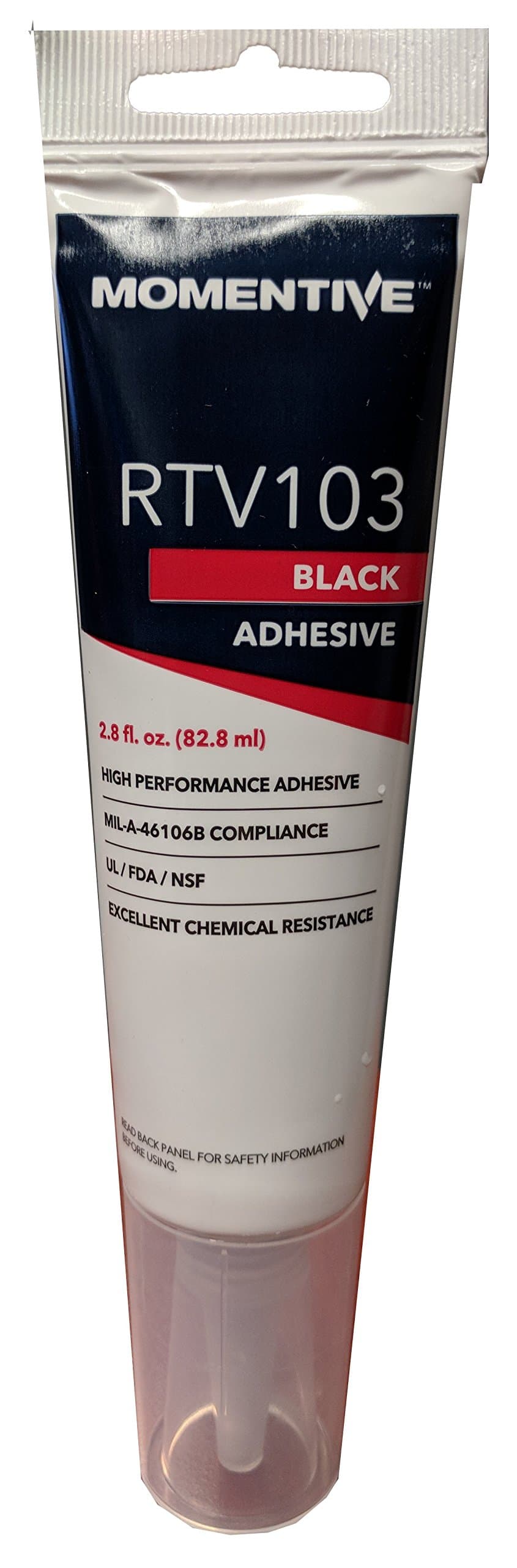 MOMENTIVE RTV103 Silicone, 2.8 fl. oz Tube, One-Part, Black, Paste