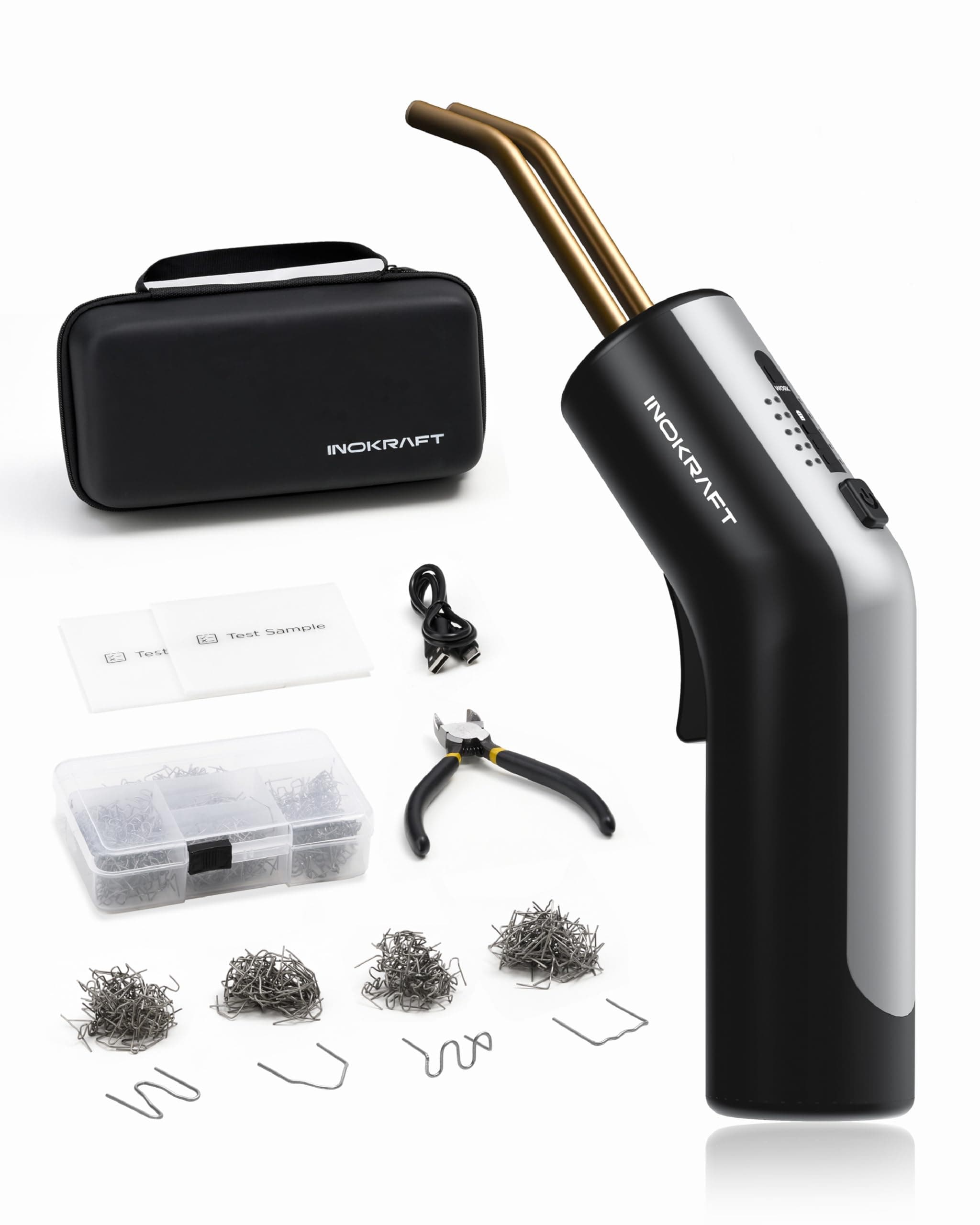 Plastic Welder,Cordless Plastic Welding Kit with 500 Staples,Plastic Welder Kit with Portable Storage Bag for Bumper Repair, DIY Projects and other Plastic Repairs